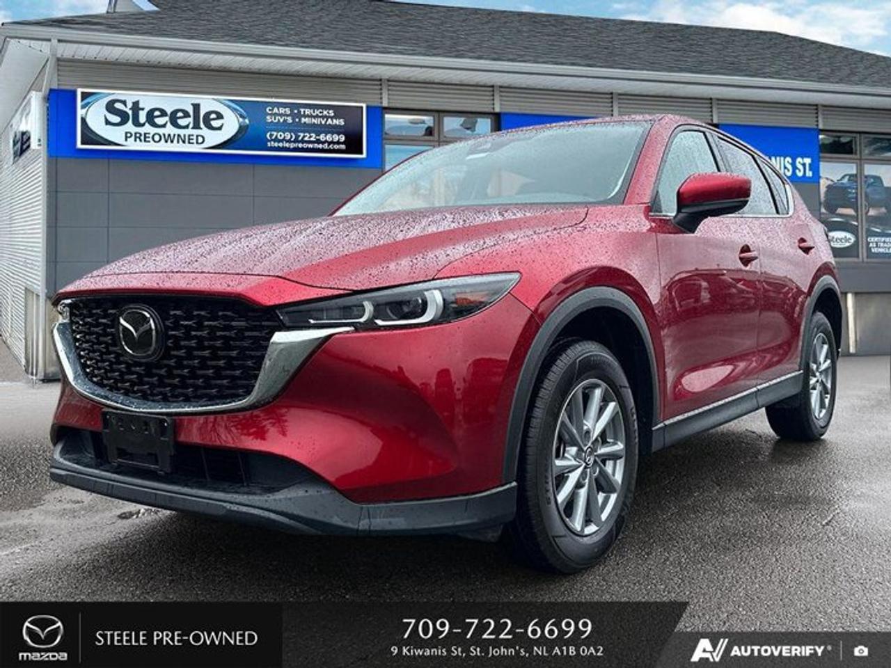 NEW PRICE!!This Used 2025 Mazda CX-5 GS is a top choice for anyone in the market for a reliable and stylish SUV. With only 50,676 kilometers on the odometer, this vehicle is in excellent condition and ready to hit the road. Equipped with a powerful Regular Unleaded I-4 2.5 L/152 engine, this Mazda CX-5 GS offers great fuel efficiency with 10 KM/L in the city and 8 KM/L on the highway. The vehicle also comes with essential features such as an AM/FM/HD Audio System with 6 speakers, a full-color center display with Mazda Connect Infotainment system, Bluetooth connectivity, USB ports, steering wheel-mounted audio controls, and more. With its AWD 6-Speed Automatic transmission, this SUV provides a smooth and comfortable driving experience no matter the road conditions. Whether youre navigating through city streets or taking a long highway drive, this Mazda CX-5 GS has everything you need for an enjoyable ride. Dont miss out on owning this fantastic vehicle - come test drive it today at Steele Mazda St. Johns!