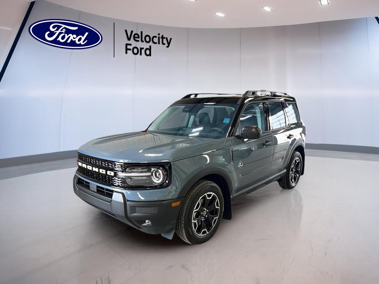Built for life in Saskatchewan, this brand new 2026 Ford Bronco Sport Outer Banks 4x4 at Velocity Ford in Moose Jaw blends everyday comfort with confident utility. Its Grey exterior and Blue interior give it a fresh, modern look. With four doors, automatic transmission, and a 1.5-litre unleaded engine, this SUV is ready for city streets, weekend drives, and changing road conditions.

The 2026 Ford Bronco Sport Outer Banks 4x4 offers practical features that make each trip easier. Four-Wheel Drive helps add traction when roads get rough, while heated front seats, remote starter, and dual-zone climate control help keep you comfortable through cold Canadian mornings. This Bronco Sport is well equipped for drivers who want useful features without excess.

FEATURES OF THE Bronco Sport Outer Banks 4x4

»» Four-Wheel Drive for added road confidence
»» 1.5-litre engine with smooth automatic shifting
»» Grey exterior with Blue interior finish
»» Four-door SUV with everyday versatility

ADVANCED SAFETY FEATURES

»» Anti-Lock Braking System helps controlled stops
»» Stability Control supports confident road handling
»» Backup camera assists while reversing
»» Blind Spot Monitor adds lane awareness

The 2026 Ford Bronco Sport Outer Banks 4x4 includes key safety features designed to support daily driving. Lane Departure Warning, head side airbags, side impact airbags, child safety locks, and tire pressure monitoring all help provide added peace of mind for you and your passengers.

PERFORMANCE AND EFFICIENCY

»» 1.5-litre unleaded engine balances daily efficiency
»» Eight-speed automatic supports smooth acceleration
»» Four-Wheel Drive improves traction on surfaces
»» Power steering aids easy low-speed control

This 2026 Ford Bronco Sport Outer Banks 4x4 is set up for simple, confident driving. The automatic transmission helps deliver smooth gear changes, while cruise control supports relaxed highway travel. Its compact SUV size also helps make parking and urban driving less stressful.

COMFORT AND CONVENIENCE

»» Heated front seats for cold mornings
»» Remote starter adds daily convenience
»» Dual-zone climate control improves comfort
»» Power windows and locks simplify use

Inside, the 2026 Ford Bronco Sport Outer Banks 4x4 offers thoughtful comfort features for daily use. You will also find memory seats, lumbar support for the driver, an adjustable steering wheel, front air conditioning, rear trunk access, tinted windows, and heated mirrors for added ease in changing weather.

TECHNOLOGY AND CONNECTIVITY

»» Bluetooth integration supports hands-free communication
»» WiFi hotspot helps keep devices connected
»» Satellite radio expands entertainment choices
»» Steering wheel audio controls improve ease

The 2026 Ford Bronco Sport Outer Banks 4x4 also includes practical tech such as push button start, automatic headlights, LED headlamps, and an auto-dimming rearview mirror. Illuminated vanity mirrors for both front passengers and ambient lighting help add useful detail to the cabin experience.

CARGO SPACE

»» Rear trunk access makes loading simple
»» Four-door layout supports passenger flexibility
»» SUV design suits daily hauling needs
»» Cabin storage helps organize essentials

The 2026 Ford Bronco Sport Outer Banks 4x4 gives you the flexibility expected from a compact SUV. It is well suited for groceries, sports gear, work bags, and travel items, while still keeping a comfortable cabin for everyday passengers.

WHAT OTHER OWNERS LIKE

»» Easy-to-drive size for urban use
»» Useful winter features improve daily comfort
»» Confident all-wheel capability in poor weather
»» Practical technology for everyday driving

This 2026 Ford Bronco Sport Outer Banks 4x4s VIN is: 3FMCR9CN7TRE50789.