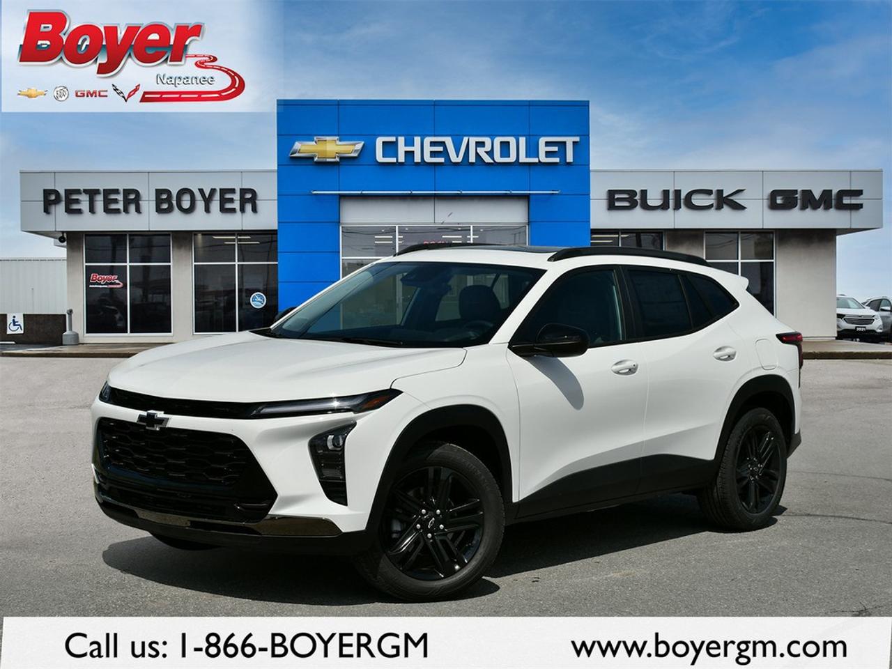 <p>Introducing the new 2026 Chevrolet Trax ACTIV in a pristine white finish, equipped with a smooth front-wheel drive and precise handling. This SUV is built for those who enjoy a reliable and stylish ride. Its aerodynamic profile is complemented by 18" black-painted aluminum wheels, adding a touch of sophistication to your daily drives.</p><p>Step inside to find a black interior featuring Evotex seat trim with Artemis accents, delivering both comfort and style. Luxurious heated front seats and a power sunroof elevate the driving experience, while smart features such as keyless entry and remote start offer convenience at your fingertips.</p><p>The Chevrolet Trax ACTIV boasts cutting-edge technology with an 11" diagonal HD colour touchscreen, offering seamless connectivity through wireless Apple CarPlay and Android Auto. Safety is paramount with advanced features like lane assist, parking sensors, and a backup camera, ensuring peace of mind on the road.</p><p>Perfect for the tech-savvy individual or the busy family, this Trax comes with smart device integration and a Wi-Fi hotspot to keep everyone connected. Experience the convenience of adaptive cruise control for those long highway drives and heated mirrors for clear visibility in all weather conditions. Visit Peter Boyer Chevrolet Buick GMC today to learn more about this exceptional SUV and take it for a test drive!</p>