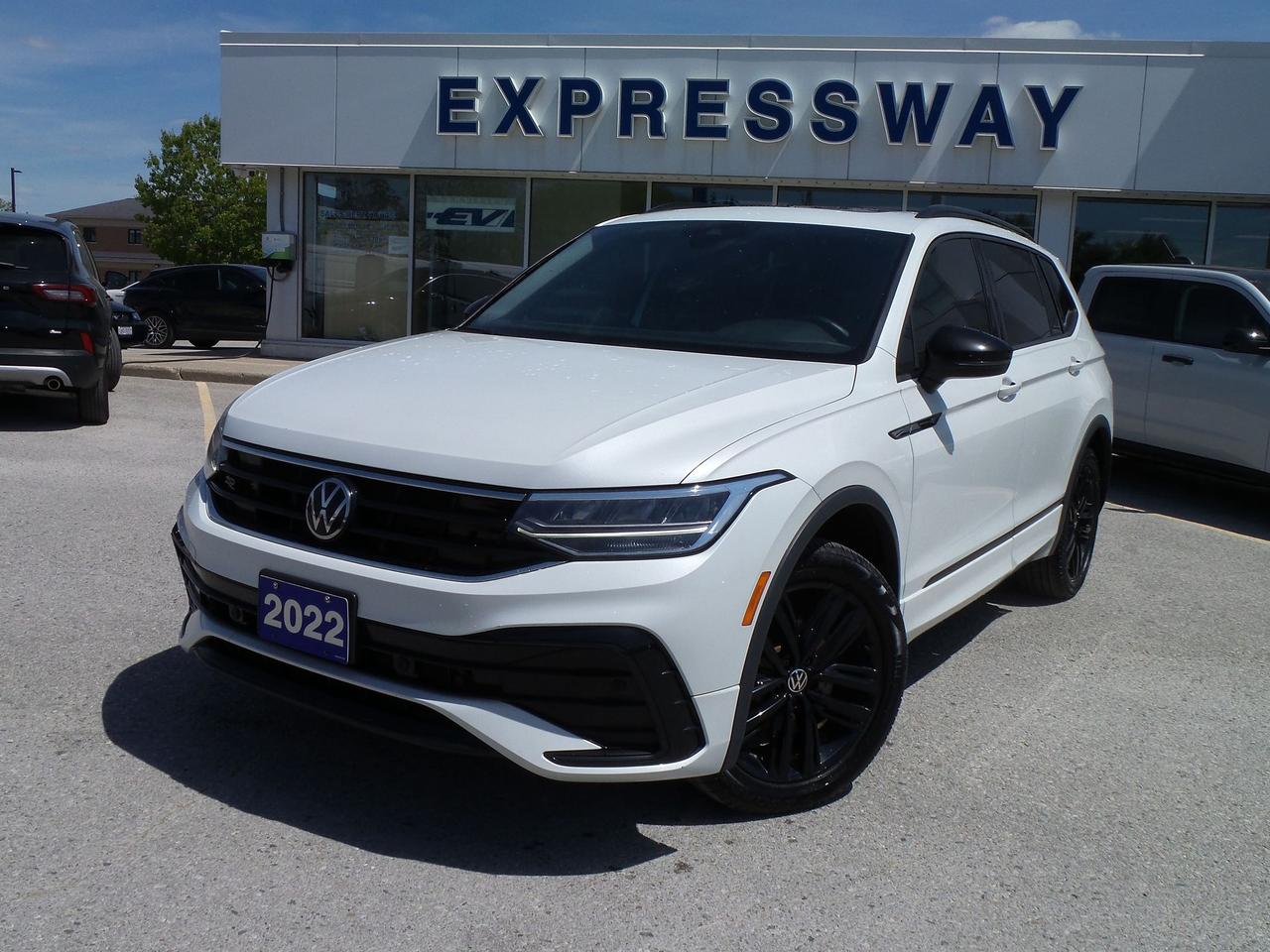 <p>Discover the perfect blend of style, performance, and versatility with this stunning used 2022 Volkswagen Tiguan Comfortline R-Line Black Edition, now available at Expressway Motors Ltd. This exceptional SUV boasts a sophisticated white exterior that beautifully complements its sleek black interior, creating a timeless and elegant aesthetic. Under the hood, a powerful yet efficient 2L 4-cylinder turbo engine paired with an all-wheel-drive system ensures youre ready for any road condition Canada throws your way, while the smooth automatic transmission makes every drive a pleasure. With its spacious SUV/Crossover body style and four doors, this Tiguan offers ample room for passengers and cargo, making it ideal for everything from daily commutes to weekend adventures.</p><p>This Tiguan has travelled 109,924km, representing a fantastic opportunity to own a premium vehicle with plenty of life left. Whether youre navigating city streets or exploring the open highway, youll appreciate the refined driving dynamics and advanced technology that Volkswagen is renowned for. Visit Expressway Motors Ltd. today and experience firsthand why this 2022 Tiguan Comfortline R-Line Black Edition is the ultimate choice for discerning drivers.</p><p>Here are 5 of the most enticing features of this 2022 Volkswagen Tiguan Comfortline R-Line Black Edition:</p><ul><li><strong>R-Line Black Edition Styling:</strong> Turn heads with the aggressive and sporty R-Line exterior accents and distinctive Black Edition badging, showcasing a bold and premium look.</li><li><strong>All-Wheel Drive (AWD):</strong> Conquer any weather with Volkswagens intelligent AWD system, providing enhanced traction and confidence on slippery roads and challenging terrain.</li><li><strong>Turbocharged Performance:</strong> Experience exhilarating acceleration and responsive power from the 2L 4-cylinder turbo engine, offering a dynamic driving experience.</li><li><strong>Comfortline Trim Excellence:</strong> Indulge in the upscale comfort and convenience features that come standard with the Comfortline trim, designed to elevate every journey.</li><li><strong>Spacious SUV/Crossover Versatility:</strong> Enjoy the practicality and flexibility of an SUV, offering generous interior space for family, friends, and all your gear.</li></ul><p><strong><em>Powered by AutoIntelligence&trade;</em></strong></p><p>Vehicle information has been generated using artificial intelligence and is provided for informational purposes only. While efforts are made to ensure accuracy, please confirm all details directly with the dealer.</p><p class=MsoNormal style=margin: 0cm 0cm 8pt; line-height: 13.8pt; font-size: 12pt; font-family: Aptos, sans-serif;><strong><span style=font-family: Calibri, sans-serif;>Carfax history report available with every vehicle!</span></strong></p><p>&nbsp;</p><p class=MsoNormal style=margin: 0cm 0cm 8pt; line-height: 13.8pt; font-size: 12pt; font-family: Aptos, sans-serif;><em><span style=font-family: Calibri, sans-serif;>The Vehicles History is no mystery!</span></em></p><p>&nbsp;</p><p class=MsoNormal style=margin: 0cm 0cm 8pt; line-height: 13.8pt; font-size: 12pt; font-family: Aptos, sans-serif;><strong><span style=font-family: Calibri, sans-serif;>2 locations to better serve YOU! &ndash; Stratford and New Hamburg<br>New or Pre-Owned vehicles are shared between both locations &ndash; please contact Sales to confirm.</span></strong></p><p>&nbsp;</p><p class=MsoNormal style=margin: 0cm 0cm 8pt; line-height: 13.8pt; font-size: 12pt; font-family: Aptos, sans-serif;><span style=font-family: Calibri, sans-serif;>That&rsquo;s something that can be said for every used vehicle purchased at&nbsp;<strong>Expressway</strong>.</span></p><p>&nbsp;</p><p class=MsoNormal style=margin: 0cm 0cm 8pt; line-height: 13.8pt; font-size: 12pt; font-family: Aptos, sans-serif;><span style=font-family: Calibri, sans-serif;>Purchasing a used vehicle from&nbsp;<strong>Expressway&nbsp;</strong>is a decision that you will be able to make with confidence knowing that you&rsquo;re getting the most that a vehicle and dealership can offer to you.</span></p><p>&nbsp;</p><p class=MsoNormal style=margin: 0cm 0cm 8pt; line-height: 13.8pt; font-size: 12pt; font-family: Aptos, sans-serif;><span style=font-family: Calibri, sans-serif;>Used Vehicle Warranty Coverage &ndash; Expressway Motors Limited<br><br>All Expressway Certified Vehicles include the following coverage, subject to terms and conditions:</span></p><p><br><br></p><ul style=margin-bottom: 0cm; margin-top: 0cm; type=square><li class=MsoNormal style=margin: 0cm 0cm 12pt; line-height: 13.8pt; font-size: 12pt; font-family: Aptos, sans-serif;><span style=font-family: Calibri, sans-serif;>Remaining Factory Warranty:</span></li></ul><p><br><br><br></p><ul style=margin-bottom: 0cm; margin-top: 0cm; type=square><li class=MsoNormal style=margin: 0cm 0cm 8pt; line-height: 13.8pt; font-size: 12pt; font-family: Aptos, sans-serif;><span style=font-family: Calibri, sans-serif;>If the vehicle is still within the manufacture&rsquo;s original warranty period, that coverage is fully transferable and can be used at any authorized Ford dealership in Canada or the United States.</span></li></ul><p><br><br><br></p><ul style=margin-bottom: 0cm; margin-top: 0cm; type=square><li class=MsoNormal style=margin: 0cm 0cm 8pt; line-height: 13.8pt; font-size: 12pt; font-family: Aptos, sans-serif;><span style=font-family: Calibri, sans-serif;>30-Day / 500km MTO Safety Warranty: From the date of delivery, Expressway Motors Ltd offers coverage on all safety-related component failures for 30 days or 500km (whichever comes first). This includes a $0 deductible when repairs are completed at Expressway Motors Ltd. (New Hamburg or Stratford)</span></li></ul><p><br><br><br></p><ul style=margin-bottom: 0cm; margin-top: 0cm; type=square><li class=MsoNormal style=margin: 0cm 0cm 8pt; line-height: 13.8pt; font-size: 12pt; font-family: Aptos, sans-serif;><span style=font-family: Calibri, sans-serif;>6-Mon / 6,000km Powertrain PLUS Warranty: This coverage includes major components such as engine, transmission, driveline, steering and suspension. It excludes minor fluid leaks (drips and seepage). A $200 deductible applies per claim. This warranty is exclusive to Expressway Motors Ltd and all covered repairs must be completed at our New Hamburg or Stratford locations.</span></li></ul><p><br><br><br></p><ul style=margin-bottom: 0cm; margin-top: 0cm; type=square><li class=MsoNormal style=margin: 0cm 0cm 8pt; line-height: 13.8pt; font-size: 12pt; font-family: Aptos, sans-serif;><span style=font-family: Calibri, sans-serif;>*Terms are subject to change. See your Sales Consultant for details.</span></li></ul><p><br><br></p><p class=MsoNormal style=margin: 0cm 0cm 13.5pt; line-height: normal; font-size: 12pt; font-family: Aptos, sans-serif;><strong><span style=font-family: Calibri, sans-serif;>Warranty:</span></strong><span style=font-family: Calibri, sans-serif;>&nbsp;We offer best in class Extended Protection options with flexible terms that can be tailored to your needs at a price that you can afford.</span></p><p>&nbsp;</p><p class=MsoNormal style=margin: 0cm 0cm 8pt; line-height: 13.8pt; font-size: 12pt; font-family: Aptos, sans-serif;><strong><span style=font-family: Calibri, sans-serif;>Finance:</span></strong><span style=font-family: Calibri, sans-serif;>&nbsp;At Expressway we have some of the best Finance Managers in the business that work with all the Major banks and Core Lenders. The Relationships we have built will help guarantee that you get the lowest rate possible</span></p><p>&nbsp;</p><p class=MsoNormal style=margin: 0cm 0cm 8pt; line-height: 13.8pt; font-size: 12pt; font-family: Aptos, sans-serif;><span style=font-family: Calibri, sans-serif;>Check out our great selection of vehicles at Expressway in New Hamburg and Stratford Locations!</span></p><p>&nbsp;</p><p class=MsoNormal style=margin: 0cm 0cm 8pt; line-height: 13.8pt; font-size: 12pt; font-family: Aptos, sans-serif;><strong><span style=font-family: Calibri, sans-serif;>Call Expressway for your quote today!</span></strong></p><p>&nbsp;</p><p class=MsoNormal style=margin: 0cm 0cm 8pt; line-height: 13.8pt; font-size: 12pt; font-family: Aptos, sans-serif;><strong><span style=font-family: Calibri, sans-serif;>New Hamburg:</span></strong><span style=font-family: Calibri, sans-serif;>&nbsp;<a href=tel:+15196623900><span style=color: #0563c1;>519*662*3900</span></a></span></p><p>&nbsp;</p><p class=MsoNormal style=margin: 0cm 0cm 8pt; line-height: 13.8pt; font-size: 12pt; font-family: Aptos, sans-serif;><strong><span style=font-family: Calibri, sans-serif;>Stratford</span></strong><span style=font-family: Calibri, sans-serif;>:&nbsp;<a href=tel:+15192713900><span style=color: #0563c1;>519*271*3900</span></a></span></p><p>&nbsp;</p><p class=MsoNormal style=margin: 0cm 0cm 8pt; line-height: 13.8pt; font-size: 12pt; font-family: Aptos, sans-serif;><span style=font-family: Calibri, sans-serif;>or visit us online at:&nbsp;<a href=https://www.expresswayford.com/><span style=color: #0563c1;>www.expresswayford.com</span></a></span></p><p>&nbsp;</p><p class=MsoNormal style=margin: 0cm 0cm 8pt; line-height: 13.8pt; font-size: 12pt; font-family: Aptos, sans-serif;><strong><span style=font-family: Calibri, sans-serif;>**ALL REPAIRS MUST BE DONE BY EXPRESSWAY MOTORS LTD, STRATFORD OR NEW HAMBURG LOCATIONS**</span></strong></p><p>&nbsp;</p><p class=MsoNormal style=margin: 0cm 0cm 8pt; line-height: 13.8pt; font-size: 12pt; font-family: Aptos, sans-serif;><strong><span style=font-family: Calibri, sans-serif;>We pride ourselves in No Hassle, No Pressure, Honest Service. We practice full disclosure with all our used vehicles and have a Better Business Bureau A+ rating!</span></strong></p><p>&nbsp;</p><p class=MsoNormal style=margin: 0cm 0cm 8pt; line-height: 13.8pt; font-size: 12pt; font-family: Aptos, sans-serif;><span style=font-size: 8pt; font-family: Calibri, sans-serif;>**Expressway reserves the right to correct any errors and omissions that occur on this site. (Incl, but not limited to price, incl. Event price rollbacks, vehicles features & more).</span></p><p>&nbsp;</p><p class=MsoNormal style=margin: 0cm 0cm 8pt; line-height: 13.8pt; font-size: 12pt; font-family: Aptos, sans-serif;><span style=font-size: 8pt; font-family: Calibri, sans-serif;>** Expressway is a Fair Market Price Dealership pricing subject to change with current market conditions</span></p>