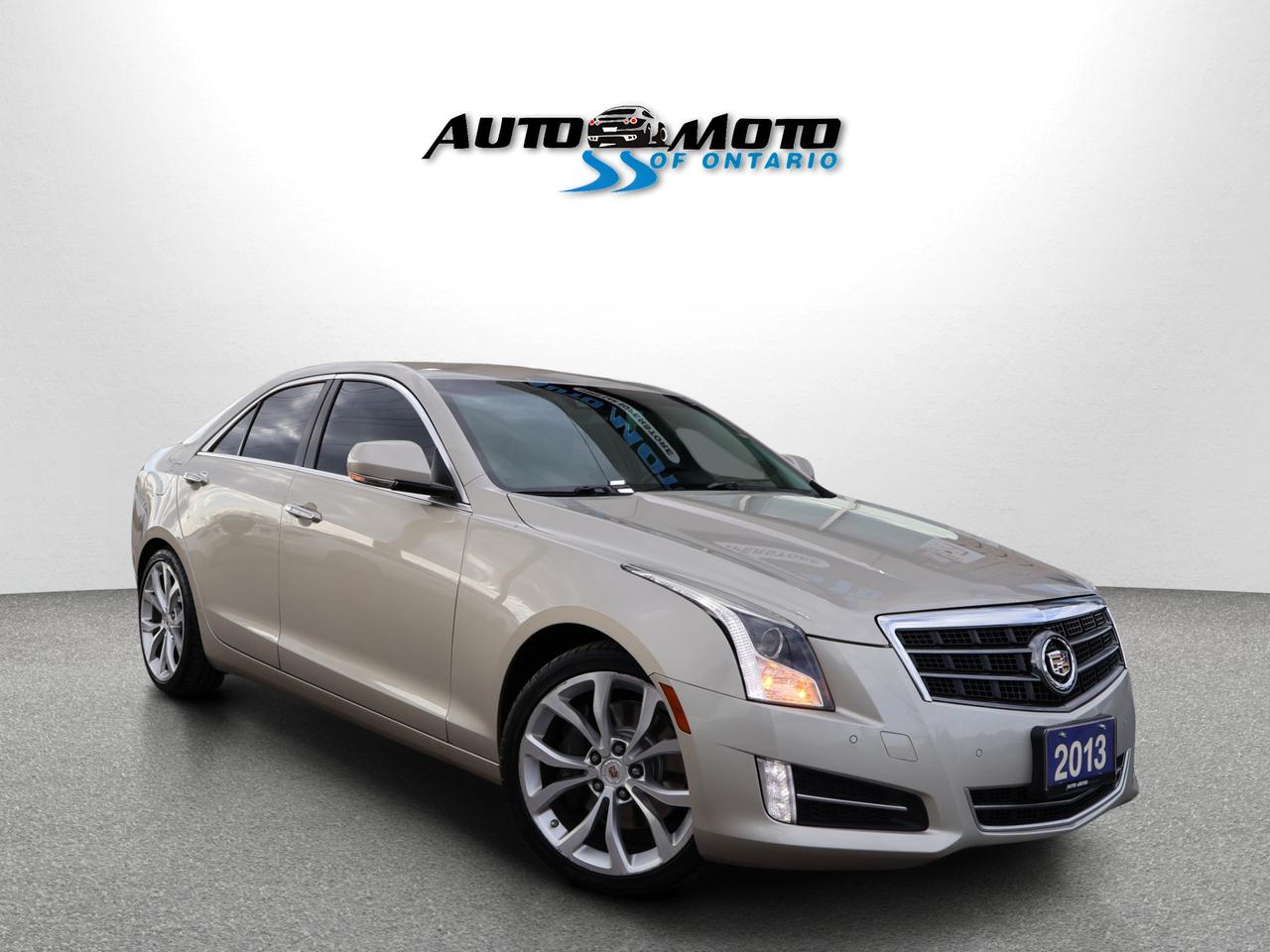 Used 2013 Cadillac ATS PREMIUM CERTIFIED *SERVICE RECORDS**LOW KMS* CAMERA NAV BLUETOOTH LEATHER HEATED SEATS CRUISE ALLOYS for sale in Burlington, ON