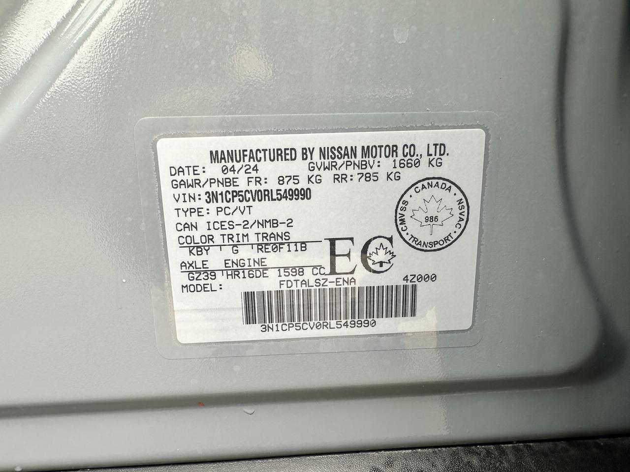 2024 Nissan Kicks SV FWD Heated Cloth XM Heated Steering RemoteStart Photo