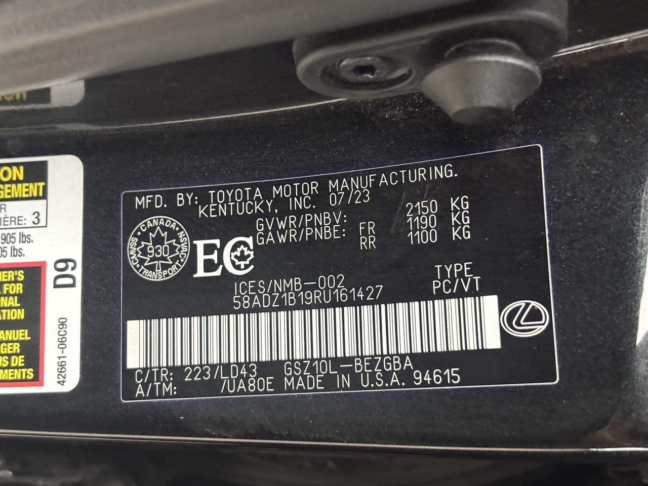 2024 Lexus ES 350 F-Sport ES 350 Auto Photo