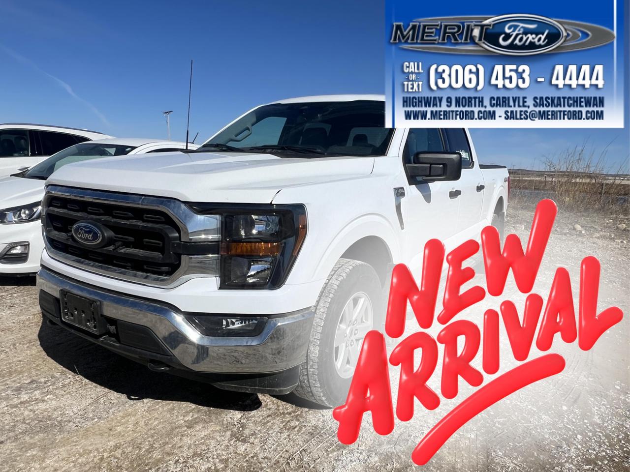 This 2023 Ford F-150 XLT CrewCab with the 3.5L V6 EcoBoost 301A+ package is a capable, well-equipped half-ton thats been driven and is ready to work. With 4WD, an automatic transmission, and seating for five, it handles everything from the job site to the school run without compromise. At just over 65,000 km, its been broken in but still has plenty of life ahead.

- 3.5L V6 EcoBoost engine with 301A+ package upgrade  more than the base XLT trim
- 4WD with automatic transmission for year-round confidence on any terrain
- Oxford White exterior with Black/Medium Dark Slate interior  a clean, classic combo
- Crew Cab with standard bed  room for passengers and cargo without picking one over the other
- FordPass Connect 4G Mobile Hotspot keeps the whole crew connected on the go
- Cruise control with steering wheel controls for comfortable long-distance driving
- Comprehensive airbag system including curtain, side-mounted, and front airbags
- MyKey system with speed limiter, volume limiter, and Beltminder  ideal if younger drivers share the truck

Available at Merit Ford Sales. Whether youre ready to move forward or just have a few questions, were here to help. Reserve this truck online, start your purchase, or book a test drive  whichever works best for you. Reach out to us directly and well make the process straightforward from start to finish.