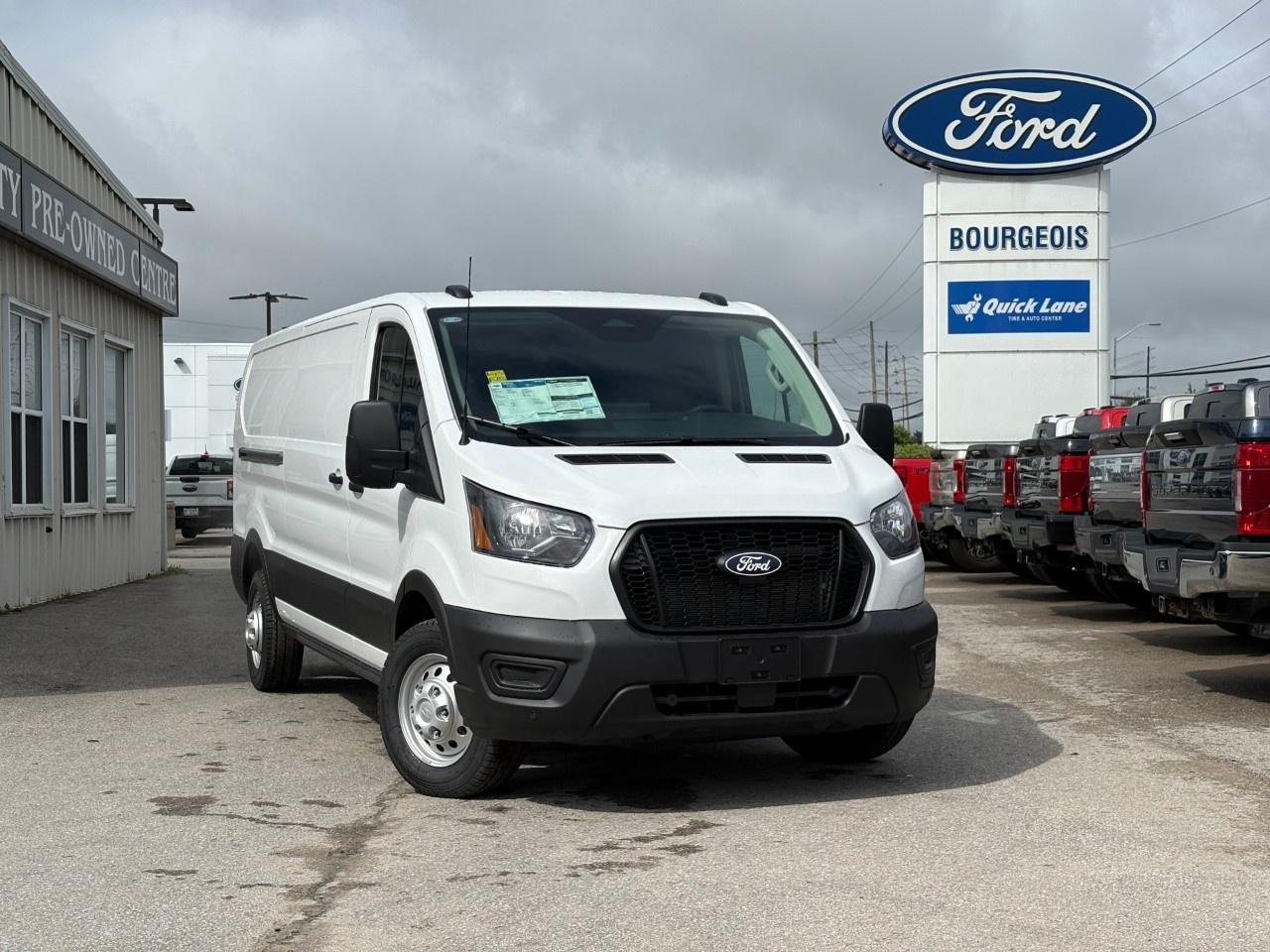 <p>Experience the ultimate in versatility with the 2026 Ford Transit Cargo Van T-150 148" Low Rf 8670 GVWR AWD, finished in a pristine Oxford White and equipped with an advanced all-wheel drive system. This vehicle is engineered for precision handling, making it ideal for navigating busy city streets or rugged back roads.</p><p>Step into the cabin and you'll be greeted by the durable and stylish Dark Palazzo Grey cloth bucket seats, complete with armrests and manual adjustments for personalized comfort. The exteriors clean lines and functional features, like the front license plate bracket and full-size spare tire, underline its practical yet executing design.</p><p>Tech enthusiasts will appreciate the smart device integration and the Wi-Fi hotspot that keep you connected on the move. The intuitive suite of driver-assistance technologies includes lane assist and parking sensors, ensuring a safe and effortless driving experience. Enjoy additional peace of mind with features like brake assist and a backup camera.</p><p>Perfect for business owners or contractors looking for a reliable and spacious work vehicle, this Transit Cargo Van offers ample room and performance to match. Contact Bourgeois Motors Ltd. today to learn how this van will meet your needs and elevate your business operations.</p> <p><span style=color:rgb( 58 , 80 , 95 )>The discount shown on vehicle represents the </span><u>Cash Purchase</u><span style=color:rgb( 58 , 80 , 95 )> discount and is inclusive of all non-stackable and stackable cash purchase discounts from Ford of Canada and Bourgeois Motors Ltd. and is offered in lieu of sub-vented lease or finance rates. To get details on current discounts applicable to this and other vehicles in our inventory for Lease and Finance customer, see a member of our team. All offers for lease or finance are On Approved Credit (OAC).While every effort is made to ensure the accuracy of discounts and programs, programs are subject to change without notice </span><span style=color:rgb( 119 , 119 , 119 )>and may not be accurate or completely current. While every reasonable effort is made to ensure the accuracy of this data, we are not responsible for any errors or omissions contained on these pages.</span></p> <p><strong>Why Choose the Bourgeois Auto Group?</strong></p><p>For 80 years, Bourgeois Auto Group has been delivering exceptional automotive experiences. Our factor trained teams work to ensure you receive the shopping experience you deserve; whether you're looking for a new or new-to-you vehicle.</p><p>Shop 24/7 with our online showroom and chat service, ensuring convenience every step of the way. No hidden fees, full disclosure, and every pre-owned vehicle comes with a Carfax® report for peace of mind.</p><p>We offer a wide selection of pre-owned vehicles, all competitively priced using real-time market data. Get the best deal on your purchase and trade-in with our free Live Market Analysis report.</p><p>Looking to sell your car? We buy any make or modelno purchase required. Our simple to use online trade valuation tool will provide you with a clear, transparent selling experience whether you buy our car or not.</p><p>Backed by hundreds dedicated employees across 4 convenient locations, were here to meet all your automotive needs. Visit us in Midland or Parry Sound and explore our inventory or schedule your next service today.</p> <p><strong>Financing Your Next Vehicle with Bourgeois Motors Ford in Midland:</strong></p><p>At Bourgeois Motors Ford, we make financing your next vehicle simple and stress-free! Our team works with trusted lenders to find flexible options tailored to your budget. Drive away with confidenceapply today!</p><p>Take advantage of our online pre-qualification tool, backed by Equifax and TD Bank to find the payment that works for you. Simply <a href=https://www.bourgeoismotors.com/free-credit-check/ rel=nofollow><strong>CLICK HERE</strong></a><strong> </strong>to use our secure online credit tool with no impact to your credit.</p>