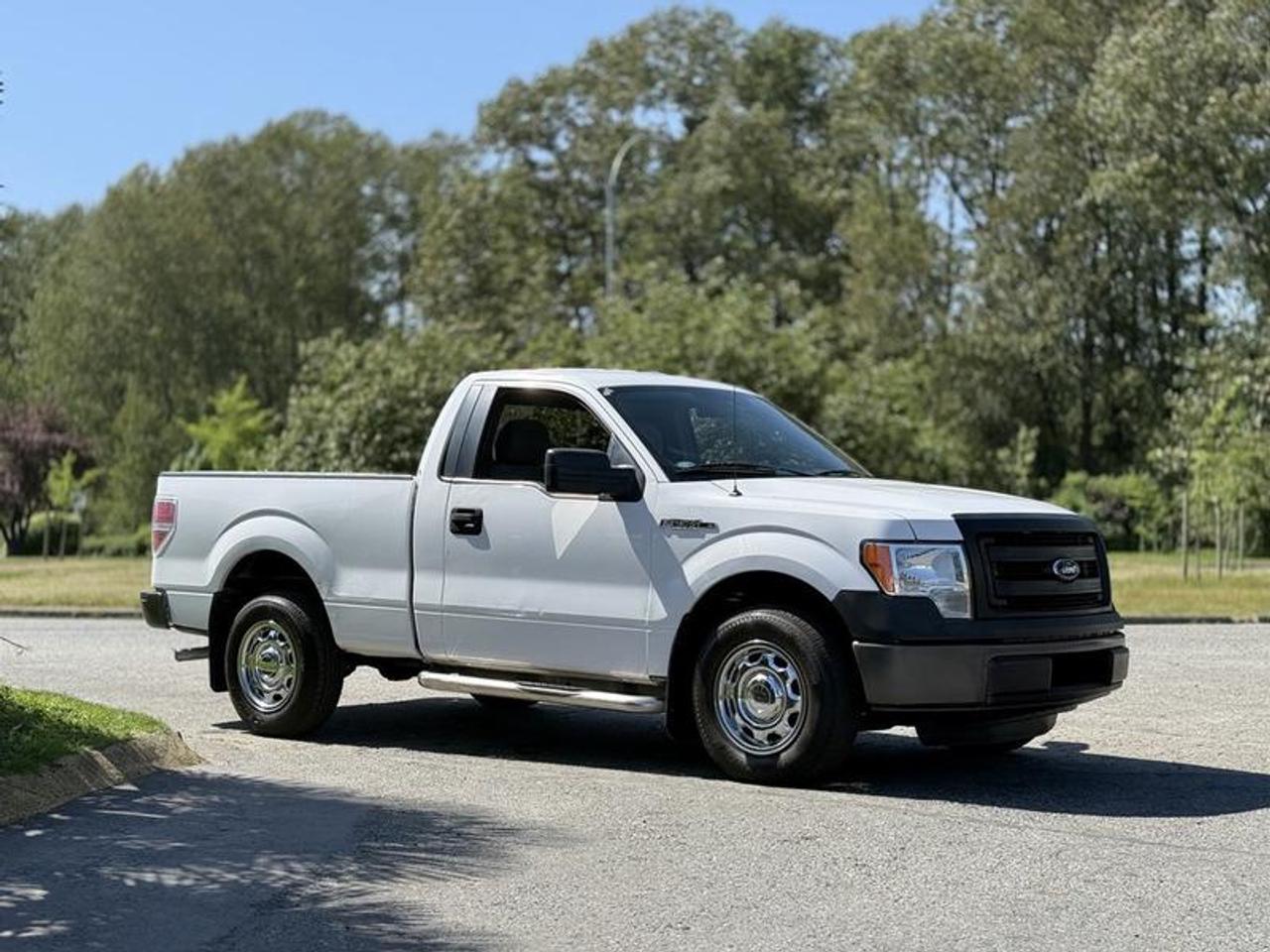 This 2014 Ford F-150 Regular Cab pickup is powered by a 3.7L V6 paired with an automatic transmission and rear-wheel drive. Configured with a 6.5-foot pickup box, it features a trailer hitch receiver, cruise control, AM/FM radio, air conditioning and heat, and a folding middle seat for added cabin flexibility. Finished in white with a gray cloth interior, this F-150 offers a straightforward and dependable setup suited for light-duty work, hauling, or everyday use. This item is currently OFFSITE. You must register an appointment with our office to schedule an offsite viewing. Appointments must be made a minimum of one business day in advance (and as defined by the days that Repo.com is open for business) before your appointment can be scheduled and confirmed. We may, at our own discretion, instead opt to transport smaller items to Repo.coms main yard for viewing purposes.  $22,820.00 plus $375 processing fee, $23,195.00 total payment obligation before taxes.   Listing report, warranty, contract commitment cancellation fee, financing available on approved credit (some limitations and exceptions may apply). All above specifications and information is considered to be accurate but is not guaranteed and no opinion or advice is given as to whether this item should be purchased. We do not allow test drives due to theft, fraud, acts of vandalism and undetectable impaired driving. Instead we provide the following benefits: Complimentary Warranty (with options to extend), Limited Money Back Satisfaction Guarantee on Fully Completed Contracts, Contract Commitment Cancellation, and an Open-Ended Sell-Back Option. Ask seller for details or call 604-522-REPO(7376) to confirm listing availability.