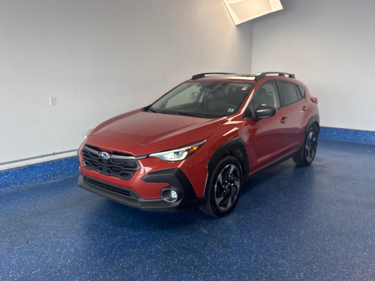 New Price! 2024 Subaru Crosstrek Limited AWD Limited | Adventure Awaits | Zacks Certified. Lineartronic CVT AWD Sun Blaze Pearl H4<br />Odometer is 7183 kilometers below market average!<br /><br />18''' x 7''' 5-Spoke Aluminum Alloy Wheels, Active Cruise Control, Air Conditioning, Automatic temperature control, Brake assist, Exterior Parking Camera Rear, Front fog lights, harman/kardon® Speakers, Heated door mirrors, Heated Front Bucket Seats, Heated front seats, Heated steering wheel, Leather Shift Knob, Leather Upholstery, Navigation System, Power driver seat, Power moonroof, Power windows, Radio: 11.6''' Infotainment System w/AM/FM/MP3/WMA, Remote keyless entry, Subaru STARLINK Connected Services, Telescoping steering wheel, Tilt steering wheel, Turn signal indicator mirrors.<br /><br />Certification Program Details: Fresh 2 Yr MVI | 30 day warranty* | 110 point inspection | Full tank of fuel | Krown rustproofed | Flexible financing options | Professionally detailed<br /><br />This vehicle is Zacks Certified! You're approved! We work with you. Together we'll find a solution that makes sense for your individual situation. Please visit us or call 902 843-3900 to learn about our great selection.<br /><br />With 22 lenders available Zack's Auto Sales can offer our customers with the lowest available interest rate. Thank you for taking the time to check out our selection!