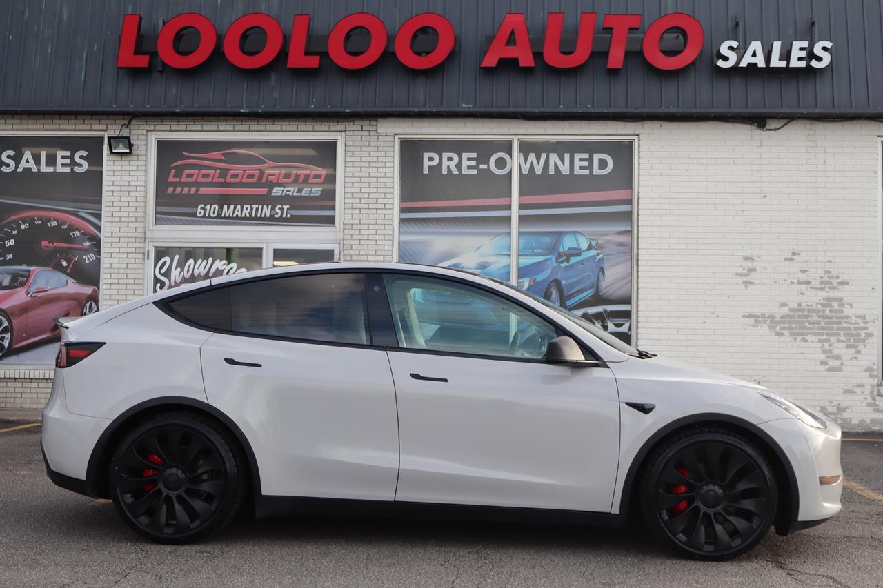 2021 Tesla Model Y Performance   Dual Motor   No Accident   White Int Photo