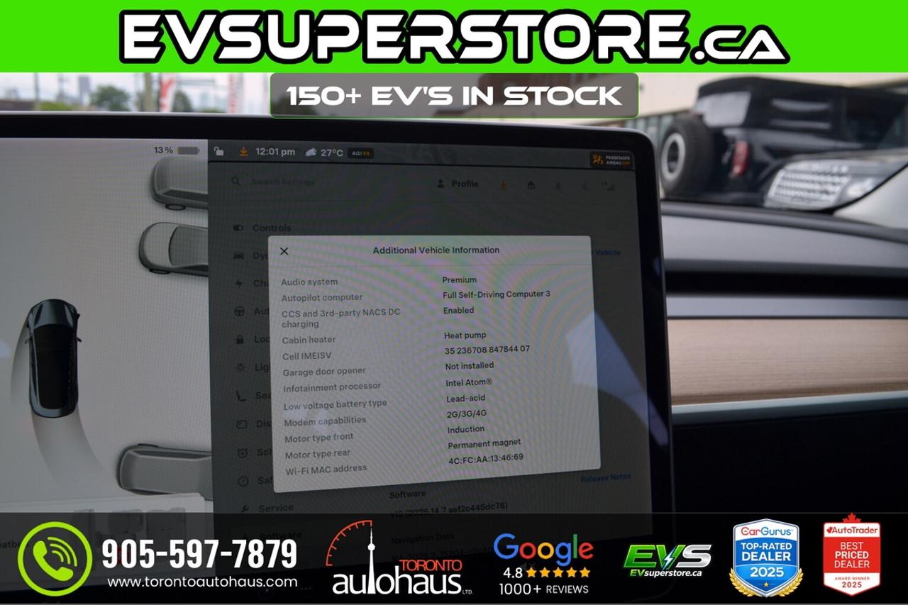 2022 Tesla Model 3 LR AWD I OVER 100 TESLAS EVSUPERSTORE.CA Photo