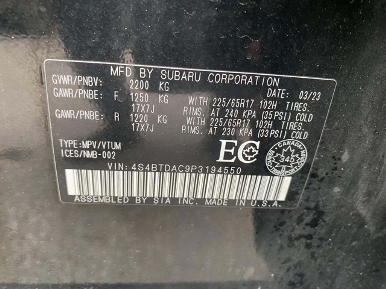 2023 Subaru Outback Convenience CVT Photo