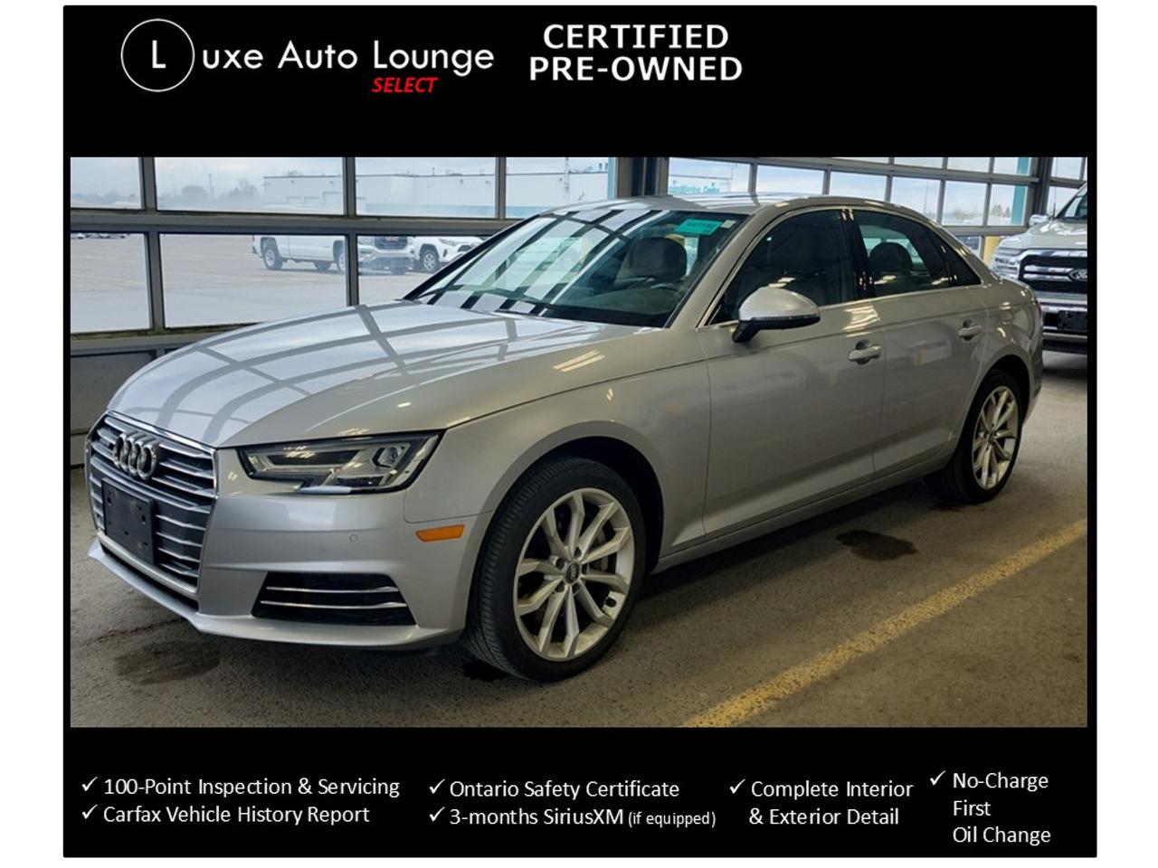 2017 Audi A4 Progressiv-DEALER SERVICED! LEATHER, NAV, SUNROOF!