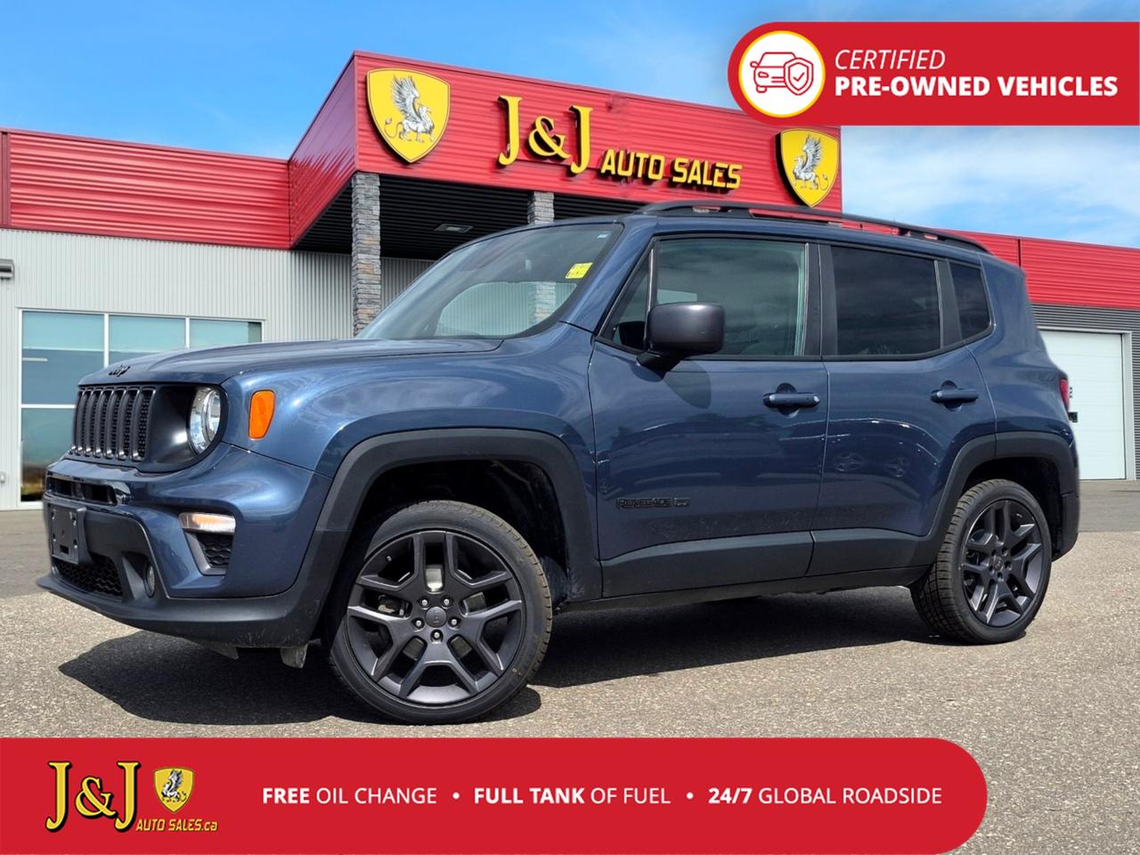 Slate Blue Pearlcoat 2021 Jeep Renegade North 4WD 9-Speed Automatic I4 Welcome to our dealership, where we cater to every car shoppers needs with our diverse range of vehicles. Whether youre seeking peace of mind with our meticulously inspected and Certified Pre-Owned vehicles, looking for great value with our carefully selected Value Line options, or are a hands-on enthusiast ready to tackle a project with our As-Is mechanic specials, weve got something for everyone. At our dealership, quality, affordability, and variety come together to ensure that every customer drives away satisfied. Experience the difference and find your perfect match with us today.