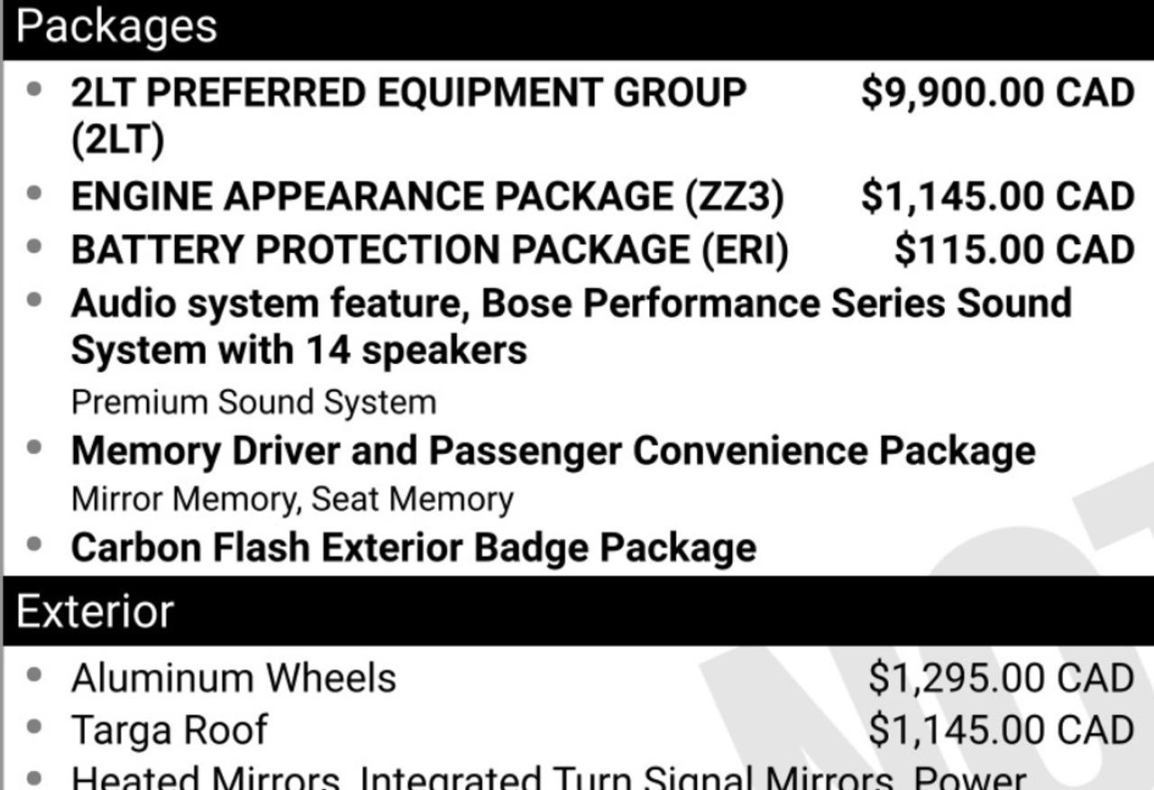 2020 Chevrolet Corvette 2LT | PERFORMANCE EXHASUT | BOSE PERFORMANCE Photo