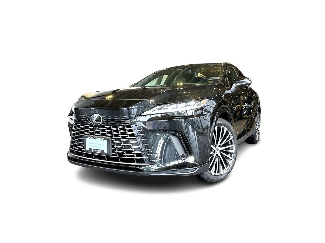 2.5L 4-Cylinder DOHC 16V VVT, AWD, Black w/Black Open Pore w/Leather Seat Trim, 21" Alloy Wheels, 64 Colour Thematic Ambient Illumination, Adaptive High-Beam System, Advanced Touch Steering Wheel, Auto Levelling Headlamp System, Cornering Lamps, Digital Display Rear View Mirror w/HomeLink, Digital Key, Driver Monitor Camera, Front Cross Traffic Alert (FCTA), Head-Up Display, Headlamp Washers, Heated Rear Seats, Lane Change Assist, Panoramic Moonroof, Panoramic View Monitor, Power Rear Door w/Kick Sensor, Premium Triple-Beam LED Headlamps, Radio: Lexus Interface w/14" HD Touchscreen Display, Rear Console Box w/Lid, RX 350h Ultra Luxury Package, Smooth Leather Seat Surfaces, Traffic Jam Assist, Ventilated Rear Seats, Wireless Charging.  Odometer is 17606 kilometers below market average!  2023 Lexus RX 350h Caviar eCVT 2.5L 4-Cylinder DOHC 16V VVT AWD   Discover Your Next Vehicle at Mercedes-Benz Vancouver &ndash; Where Quality Meets Confidence.  With over 50 years of serving the Vancouver community, Mercedes-Benz Vancouver is your trusted source for premium used vehicles. Were proud to be named one of AutoTraders Best Price Dealers of 2024, a reflection of our commitment to fairness, transparency, and outstanding value.  No Surprises, Just Great Pricing We use live market data to ensure every car is priced to sell, with no additional fees or gimmicks. What you see is what you pay &mdash; just add taxes. Our advertised price includes all fees up front.  Every Vehicle Reconditioned to Perfection Each vehicle undergoes a thorough inspection and reconditioning by our certified technicians, so you can drive away with total peace of mind. Free CarFax reports and maintenance history are provided when available.  Tailored Financing & Leasing Options Our in-house finance team will help you find the perfect plan, whether youre buying or leasing. Well make your dream car a reality with competitive rates and flexible options.  Visit Us Today Were located just minutes from downtown Vancouver at 550 Terminal Avenue. Enjoy complimentary valet parking and a stress-free showroom experience.  Ready to drive something exceptional? Contact us now or book your test drive online. Your next car is just a call or click away!