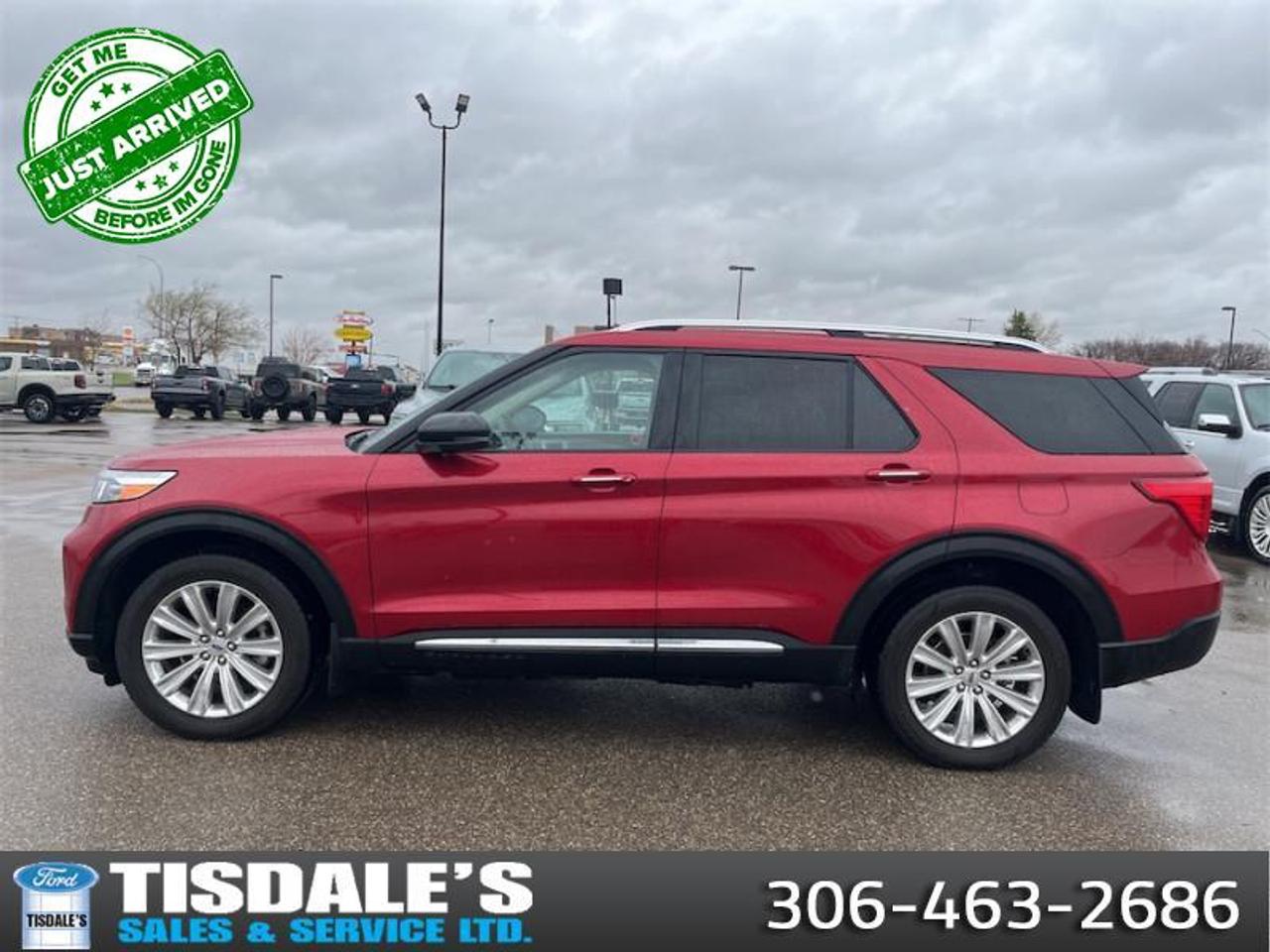 Used 2022 Ford Explorer Limited  - Leather Seats -  Cooled Seats for sale in Kindersley, SK