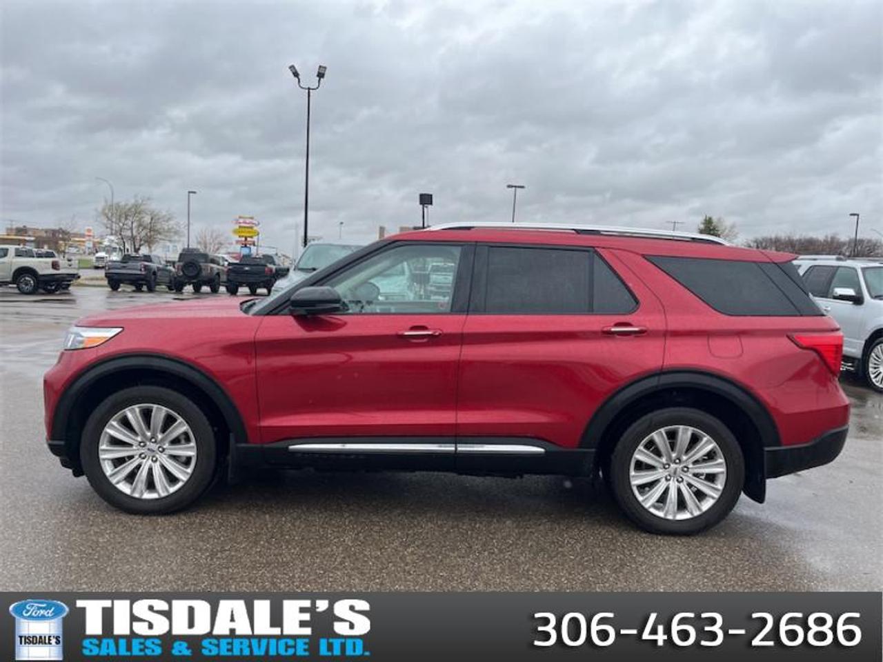 Used 2022 Ford Explorer Limited  - Leather Seats -  Cooled Seats for sale in Kindersley, SK