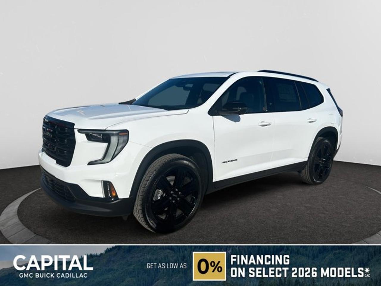 DEAL PENDINGThis 2026 GMC Acadia in Summit White is equipped with AWD and Gas 2.5L/ engine.Check out this vehicles pictures, features, options and specs, and let us know if you have any questions. Helping find the perfect vehicle FOR YOU is our only priority.P.S...Sometimes texting is easier. Text (or call) 306-801-9090 for fast answers at your fingertips!Dealer License #914248Disclaimer: All prices are plus taxes & fees. See dealer for Details. Dealer Permit # 914248 See dealer for Details.