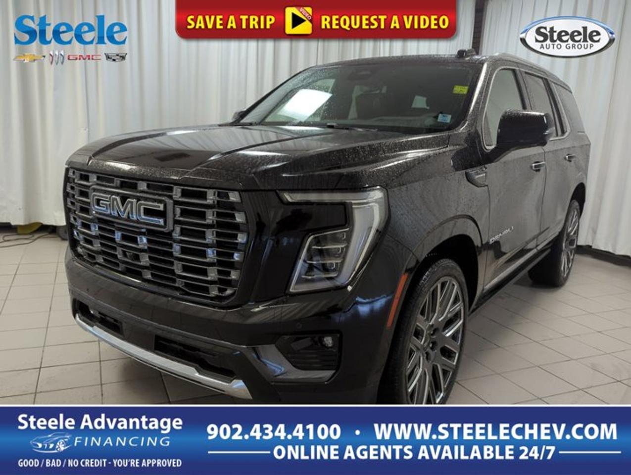The 2026 GMC Yukon Denali Ultimate brings full-size SUV capability, premium comfort, and commanding V8 power together in one refined package. Finished in Black with a Brown interior, this four-door SUV delivers a bold presence on the road while giving you the confidence of four-wheel drive for changing Maritime conditions.At Steele Chevrolet Buick GMC in Dartmouth, this 2026 GMC Yukon Denali Ultimate stands out for drivers who want space, strength, and upscale design in one vehicle. Its 6.2-litre gas V8 engine and automatic transmission provide smooth, confident acceleration, making every trip feel effortless, whether you are commuting, travelling, or heading out with family.FEATURES OF THE Yukon Denali UltimatePremium full-size SUV with upscale designPowerful 6.2-litre gas V8 engineFour-wheel drive for added confidenceSpacious four-door layout for versatilityADVANCED SAFETY FEATURESStrong body structure for added confidenceFour-wheel drive improves road gripLarge SUV stance boosts visibilityAutomatic transmission supports smoother controlPERFORMANCE AND EFFICIENCY6.2-litre V8 delivers strong performanceAutomatic transmission shifts smoothly and quicklyFour-wheel drive handles changing road conditionsFull-size capability for daily versatilityCOMFORT AND CONVENIENCESpacious cabin for passengers and gearFour-door access makes entry easierBrown interior adds a warm feelFull-size SUV comfort for longer tripsTECHNOLOGY AND CONNECTIVITYClear driver-focused layout supports easy useModern GMC design feels intuitiveAutomatic transmission enhances everyday driving easeWell-organized controls improve convenienceCARGO SPACELarge rear cargo area for luggageFull-size SUV shape supports bulky itemsCabin offers flexible everyday practicalityIdeal space for travel and errandsWHAT OTHER OWNERS LIKEStrong V8 power for confident drivingSpacious interior for family comfortFour-wheel drive for all-season assurancePremium Yukon feel and road presenceThis 2026 GMC Yukon Denali Ultimate is built for drivers who need serious room and strong performance without giving up refinement. The Black exterior gives it a sleek, upscale look, while the Brown interior adds warmth and a premium atmosphere that suits the Denali Ultimate name well.The 6.2-litre gas V8 is a key highlight of this 2026 GMC Yukon Denali Ultimate. It delivers the kind of smooth, effortless power that suits a large SUV perfectly. Whether merging onto the highway, carrying passengers, or loading up for a weekend away, this engine gives you the strength expected from GMC.Four-wheel drive adds year-round confidence, especially for drivers in Dartmouth and across Atlantic Canada. Rain, slush, snow, and mixed road conditions are easier to manage when you have the added traction and control of a capable 4x4 system. That added confidence can make every drive feel more relaxed.Inside, this 2026 GMC Yukon Denali Ultimate offers the space that has made the Yukon a top choice for families and drivers with active lifestyles. The cabin is roomy, the layout is practical, and the four-door design makes it easy for passengers to get in and out. It is a smart fit for busy daily use.This SUV also brings the upscale character buyers expect from a Denali Ultimate model. Its premium presentation, strong road presence, and refined driving manners help it feel special from the first glance to the final kilometre of the day. It is a full-size SUV designed to impress without sacrificing usefulness.If you want a powerful and premium SUV with the room to handle daily life, road trips, and everything in between, this 2026 GMC Yukon Denali Ultimate deserves a close look. Find it today at Steele Chevrolet Buick GMC in Dartmouth.This 2026 GMC Yukon Denali Ultimates VIN is: 1GKS2EKL8TR326396.