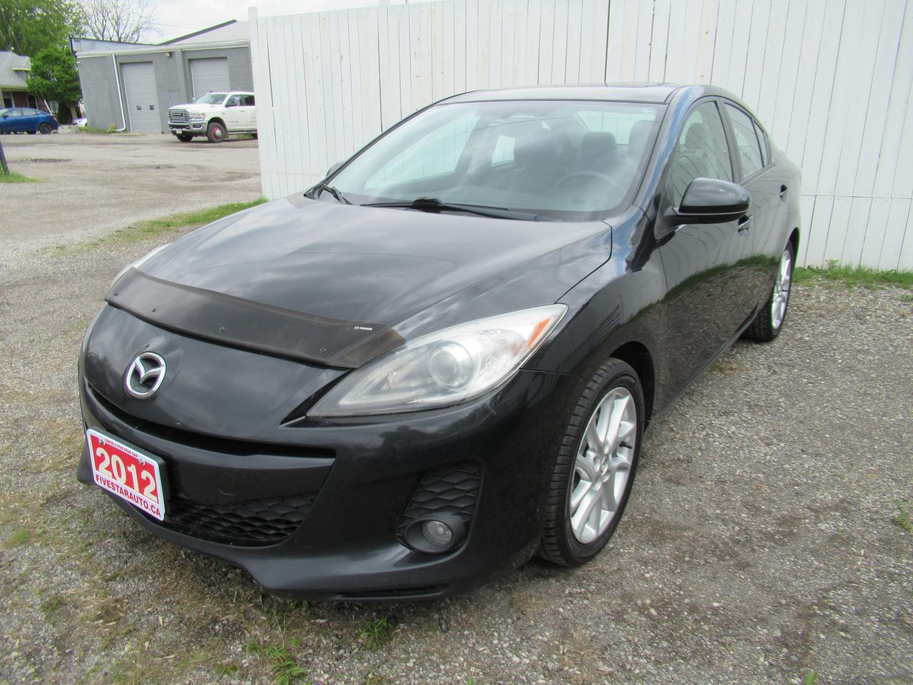 <p>All of our cars come with a 6 month limited warranty that pays the first $1000 of a repair. It covers engine, transmission, seals and gaskets.</p><p>Looking for a reliable and stylish sedan that wont break the bank? This 2012 Mazda MAZDA3 4dr Sdn Auto, available at Five Star Auto, is a fantastic option for anyone seeking dependable transportation with a touch of sporty flair. The sleek gray exterior pairs perfectly with the classic black interior, creating a sophisticated look that still turns heads. Under the hood, youll find a proven 4-cylinder gasoline engine, delivering efficient performance for your daily commute or weekend adventures.</p><p>This Mazda3 is equipped with an automatic transmission, ensuring a smooth and effortless driving experience, especially in stop-and-go city traffic. Its front-wheel-drive system provides confident handling and stability in various road conditions, a hallmark of Mazdas renowned driving dynamics. With four doors and a comfortable sedan body style, it offers ample space for passengers and cargo, making it a practical choice for individuals, couples, or small families. This well-maintained vehicle has 210,000 kilometers on the odometer, a testament to its enduring quality and the care it has received.</p><p>Here are 5 features that truly make this Mazda3 shine:</p><ul><li><strong>Agile Handling:</strong> Experience Mazdas legendary Zoom-Zoom driving spirit; this MAZDA3 is known for its precise steering and sporty feel, making every drive enjoyable.</li><li><strong>Fuel Efficiency:</strong> The efficient 4-cylinder engine ensures you get excellent mileage, saving you money at the pump for all your journeys.</li><li><strong>Comfortable Interior:</strong> Settle into the sleek black interior designed for driver and passenger comfort, perfect for longer trips.</li><li><strong>Practicality Meets Style:</strong> The sedan body style offers a perfect blend of everyday practicality with a stylish exterior that stands out from the crowd.</li><li><strong>Proven Reliability:</strong> With a robust build and a well-serviced history, this 2012 MAZDA3 is ready to continue serving you reliably.</li></ul><p><strong><em>Powered by AutoIntelligence&trade;</em></strong></p><p>Vehicle information has been generated using artificial intelligence and is provided for informational purposes only. While efforts are made to ensure accuracy, please confirm all details directly with the dealer.</p>