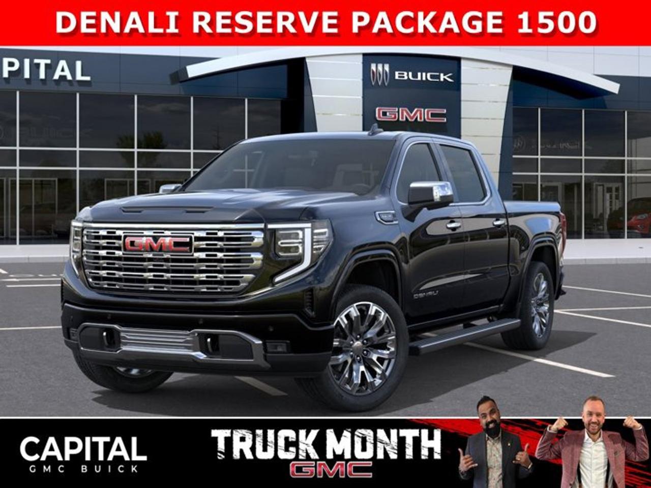 Check out this 2026 Sierra 1500 Crew Cab Denali with the RESERVE PACKAGE. Equipped with a ton of options like Heated and Cooled Seats, POWER SUNROOF, Heated Steering, Body Color Arch Moldings, 360 CAM, Rear Streaming Camera Mirror, Heads-up Display, 22 Inch Wheels, Heated Rear Seats, Massive Touchscreen, Power Assist Steps, and so much more... CALL NOWAsk for the Internet Department for more information or book your test drive today! Text 825-445-0521 for fast answers at your fingertips!AMVIC Licensed Dealer - Licence Number B1044900Disclaimer: All prices are plus taxes and include all cash credits and loyalties. See dealer for details. AMVIC Licensed Dealer # B1044900