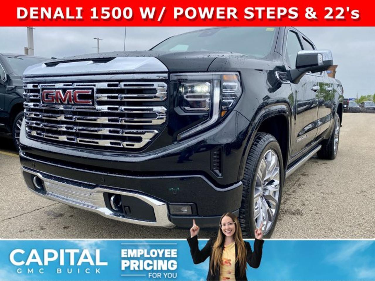 Check out this 2026 Sierra 1500 Crew Cab Denali with the RESERVE PACKAGE. Equipped with a ton of options like Heated and Cooled Seats, POWER SUNROOF, Heated Steering, Body Color Arch Moldings, 360 CAM, Rear Streaming Camera Mirror, Heads-up Display, 22 Inch Wheels, Heated Rear Seats, Massive Touchscreen, Power Assist Steps, and so much more... CALL NOWAsk for the Internet Department for more information or book your test drive today! Text 507-585-4395 for fast answers at your fingertips!AMVIC Licensed Dealer - Licence Number B1044900