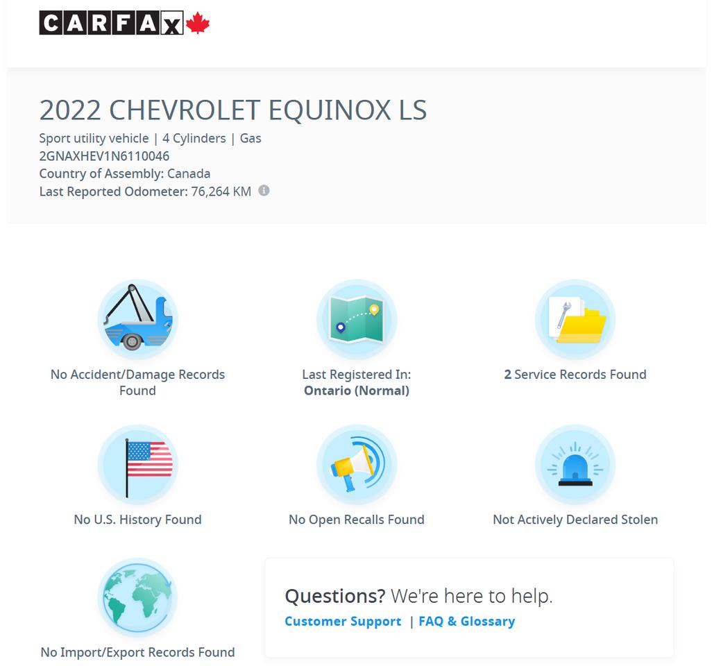 2022 Chevrolet Equinox LS+ONE OWNER+CLEAN CARFAX+ApplePlay Photo