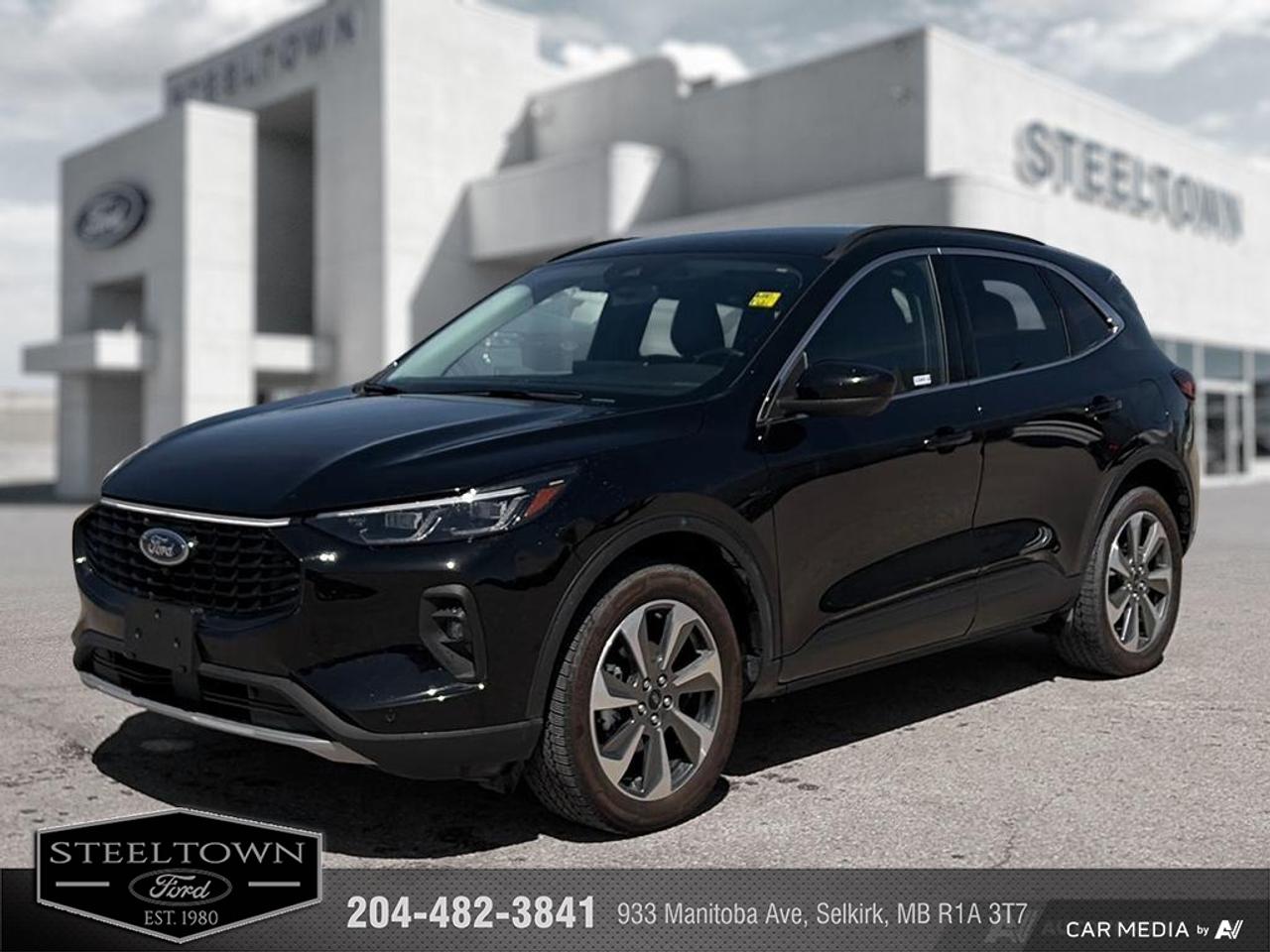 <b>Navigation,  Adaptive Cruise Control,  360 Camera,  Hybrid,  Remote Start!</b><br> <br> We value your TIME, we wont waste it or your gas is on us!   We offer extended test drives and if you cant make it out to us we will come straight to you!<br><br><br> <br>With an interior that easily adapts to your needs this 2024 Ford Escape is the perfect partner for the spontaneous adventurer. This 2024 Ford Escape is for sale today in Selkirk.<br> <br>This Ford Escape was built for an active lifestyle and offers plenty of options for you to hit the road in your own individual style. Whether you need a family SUV for soccer practice, a capable adventure vehicle, or both, the versatile Ford Escape has you covered. Built for those who live on the go, the 2024 Ford Escape is made to be unstoppable.<br> <br>This SUV has 67,445 km. Its Black in colour. It has an Automatic transmission and is powered by a 250HP 2.0L 4 Cylinder Engine. <br> <br> Our Escapes trim level is Platinum. This Escape Platinum is a significant step up, with upgrades such as inbuilt navigation, adaptive cruise control, a surround camera system and evasive steering assist. The amazing standard features continue with heated ActiveX synthetic leather seats, a heated leatherette steering wheel, simulated wood interior trim, remote engine start, and an expansive 13.2-inch infotainment screen with wireless Apple CarPlay and Android Auto, SiriusXM satellite radio, and FordPass Connect 4G mobile hotspot internet access. Safety features include blind spot detection, lane keeping assist with lane departure warning, evasive steering assist, forward and rear collision mitigation, and front and rear parking sensors. Additional features include a power liftgate for rear cargo access, aluminum wheels, roof rack rails, LED headlights with automatic high beams, a keypad for extra security, and so much more. This vehicle has been upgraded with the following features: Navigation, Adaptive Cruise Control, 360 Camera, Hybrid, Remote Start, Heated Seats, Apple CarPlay.<br> To view the original window sticker for this vehicle view this <a href=http://www.windowsticker.forddirect.com/windowsticker.pdf?vin=1FMCU9JA9RUA88609 target=_blank>http://www.windowsticker.forddirect.com/windowsticker.pdf?vin=1FMCU9JA9RUA88609</a>. <br/><br> <br>To apply right now for financing use this link: <a href=http://www.steeltownford.com/?https://CreditOnline.dealertrack.ca/Web/Default.aspx?Token=bf62ebad-31a4-49e3-93be-9b163c26b54c&La target=_blank>http://www.steeltownford.com/?https://CreditOnline.dealertrack.ca/Web/Default.aspx?Token=bf62ebad-31a4-49e3-93be-9b163c26b54c&La</a><br> <br/><br>Family owned and operated in Selkirk for 35 Years.  <br>Steeltown Ford is located just 20 minutes North of the Perimeter Hwy, with an onsite banking center that offers free consultations. <br>Ask about our special dealer rates available through all major banks and credit unions.<br><br><br>Steeltown Ford Protect Plus includes:<br>- Life Time Tire Warranty <br>Cars cost less in Selkirk <br><br>Dealer Permit # 1039<br><br><br> Come by and check out our fleet of 90+ used cars and trucks and 170+ new cars and trucks for sale in Selkirk.  o~o