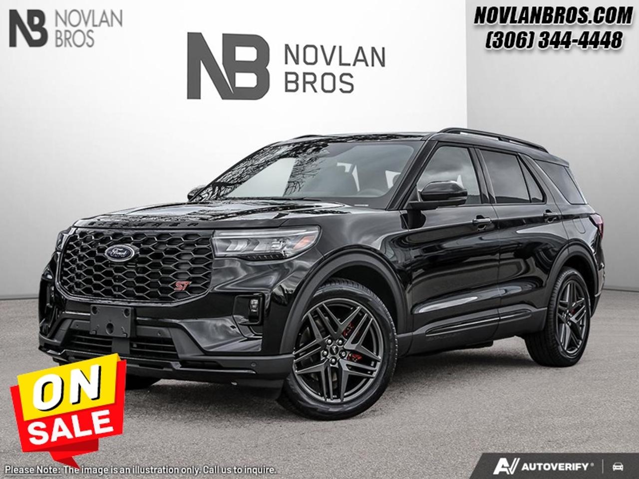 <b>Sport Suspension,  Sunroof,  Cooled Seats,  BlueCruise,  Navigation!</b><br> <br> Check out our great inventory of new vehicles at Novlan Brothers!<br> <br>Just as the name implies, this 2026 Explorer is ready to move you beyond your boundaries.<br> <br>This Ford Explorer is the ultimate lifestyle vehicle with plenty of style and space for all of your passengers and cargo. It has the hauling capabilities of a midsize SUV combined with strong off-road capabilities. Whether your next family adventure is to the grocery store or over a high mountain pass, the Ford Explorer was built to get you there with ease.<br> <br>This Agate Black SUV has a 10 Speed Automatic transmission and is powered by a 400HP 3.0L V6 Cylinder Engine. <br> <br> Our Explorers trim level is ST. This range-topping Explorer ST rewards you with sport-tuned suspension, a dual-panel sunroof and cooled front seats, as well as BlueCruise 1.2, inbuilt navigation, Bang & Olufsen audio, an aerial view camera system and a heated steering wheel. Also standard include 21 aluminum wheels, FordPass Connect 5G mobile hotspot internet access, adaptive cruise control, smart device remote engine start, and a power liftgate for rear cargo access. On the inside, occupants are treated to leather upholstery, voice-activated dual-zone climate control, and a 13.2-inch infotainment screen with wireless Apple CarPlay and Android Auto. Safety features also include lane keep assist with lane departure warning, collision mitigation, automatic emergency braking, evasion assist, and rear parking sensors. This vehicle has been upgraded with the following features: Sport Suspension, Sunroof, Cooled Seats, BlueCruise, Navigation, B&O Audio, 360 Camera.<br><br> View the original window sticker for this vehicle with this url <b><a href=http://www.windowsticker.forddirect.com/windowsticker.pdf?vin=1FMWK8GC2TGB04600 target=_blank>http://www.windowsticker.forddirect.com/windowsticker.pdf?vin=1FMWK8GC2TGB04600</a></b>.<br> <br>To apply right now for financing use this link: <a href=http://novlanbros.com/credit/ target=_blank>http://novlanbros.com/credit/</a><br> <br/>Weve discounted this vehicle $6377. Total rebate of $1000 is reflected in the price. 5.49% financing for 84 months. <br> Payments from <b>$963.95</b> monthly with $0 down for 84 months @ 5.49% APR O.A.C. ( Plus applicable taxes - Plus applicable fees ). Incentives expire 2026-08-31. See dealer for details. <br><br><br> Come by and check out our fleet of 20+ used cars and trucks and 100+ new cars and trucks for sale in Paradise Hill.  o~o