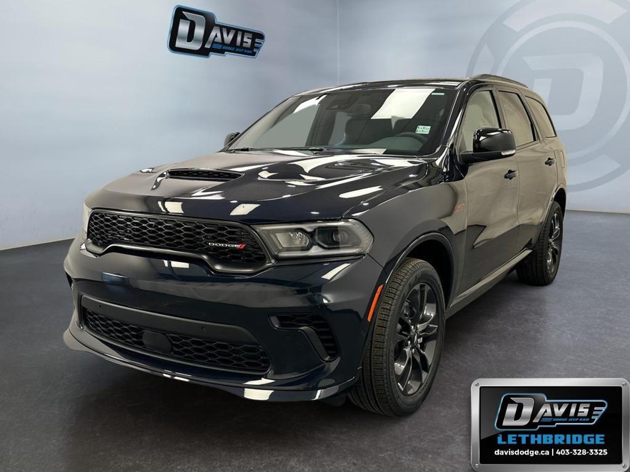 <b>Sunroof, Wireless Charging, Cooled Seats, Navigation, Power Liftgate!</b><br /> <br /> For an authentic Dodge SUV experience in a package that can keep your whole family safe and comfortable, look no further than the Dodge Durango.<br /> <br />Filled with impressive standard features, this family friendly 2026 Dodge Durango is a surprising and adventurous SUV. Versatile as they come, you can manage any road you find in comfort and style, while effortlessly leading the pack in this Dodge Durango. For a capable, impressive, and versatile family SUV that can still climb mountains, this Dodge Durango is ready for your family's next big adventure.<br /> <br />This Night Moves SUV has an Automatic transmission and is powered by a 295HP 3.6L V6 Cylinder Engine. <br /> <br /> Our Durango's trim level is GT Plus. This trim features a bold design, matched by features like LED headlamps, a power sunroof, and sleek 20-inch aluminum wheels. Inside, the cabin delivers refined luxury with heated and ventilated front seats, heated second-row seats, leather-trimmed surfaces, and power-adjustable memory seating for both driver and passenger. Tech highlights include a 10.1-inch Uconnect touchscreen with navigation, wireless charging, a premium Alpine sound system, and full smartphone integration. Safety and convenience are top priorities, with Adaptive Cruise Control, Blind-Spot Monitoring with Trailer Detection, Forward Collision Warning, Lane Keep Assist, and ParkSense front and rear sensors providing peace of mind on every journey. With its available towing package, roof rails, and trailer brake control, the Durango GT Plus is built to handle every adventure in style and comfort. This vehicle has been upgraded with the following features: Sunroof, Wireless Charging, Cooled Seats, Navigation, Power Liftgate, Remote Start, ParkSense.<br /><br /> <br />To apply right now for financing use this link: <a href=https://lethbridge.davisdodge.ca/free-credit-check/ target=_blank rel=nofollow noopener noreferrer>https://lethbridge.davisdodge.ca/free-credit-check/</a><br /> <br /><br />As a premier Chrysler, Dodge, Jeep and RAM dealership, Davis Dodge proudly offers an extensive selection of new and used vehicles to meet every drivers needs. Customers across Lethbridge, Fort Macleod, Taber, Claresholm, Coaldale, and beyond trust us for daily vehicle specials, certified service and parts, and a seamless online inventory experience. <br /><br /> With competitive financing options and expert support, we make car buying easy and enjoyable. <br /><br /> Ready to hit the road? Schedule your test drive today at Davis Dodge, your trusted Chrysler, Dodge, Jeep and RAM dealer in Lethbridge, Alberta.<br /><br /> Vehicle pricing offer shown expires 2026-06-30. <br /> Come by and check out our fleet of 60+ used cars and trucks and 100+ new cars and trucks for sale in Lethbridge. o~o