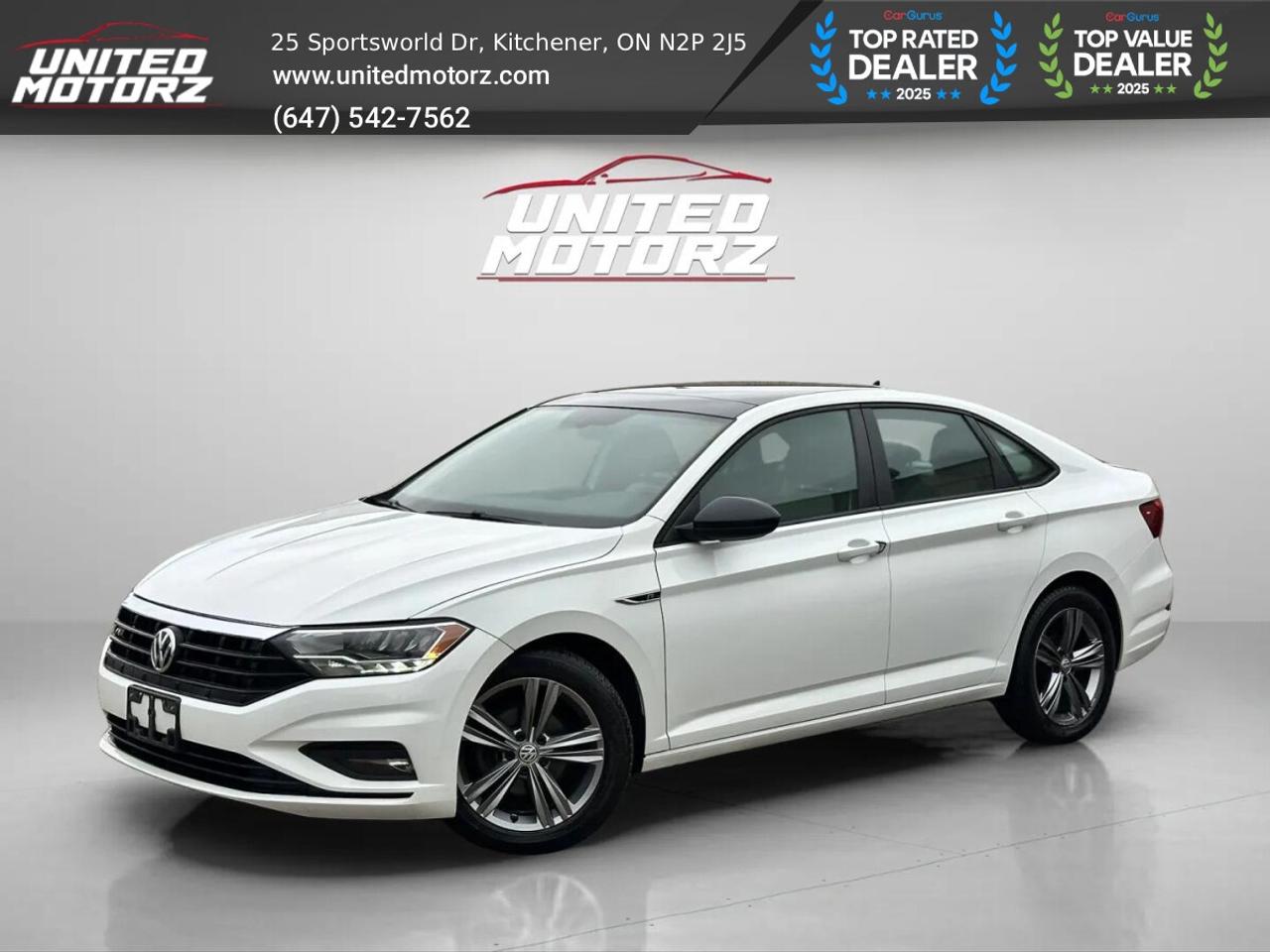 2019 Volkswagen Jetta SEL Highline***CERTIFIED***R-Line !!! <br/> <br/> <br/> <br/> The 2019 Volkswagen Jetta SEL Highline R-Line is a stylish and well-equipped sedan that combines sporty R-Line design elements with premium comfort and advanced technology. Powered by a turbocharged engine, it delivers responsive performance while maintaining excellent fuel efficiency. With features like leather seating, touchscreen infotainment, premium audio, adaptive cruise control, and driver-assist technologies, the Jetta SEL Highline R-Line offers a refined and engaging driving experience for both city and highway journeys. <br/> <br/> <br/> Key Features:- <br/> <br/> * Automatic transmission <br/> * Front Wheel Drive <br/> * Keyless entry <br/> * Power windows <br/> * Power locks & mirrors <br/> * Dual tone brige leather seats <br/> * Power seats <br/> * Heated seats <br/> * Infotainment system <br/> * Phone connectivity <br/> * Backup camera <br/> * AM/FM <br/> * Dual zone climatic control <br/> * A/C <br/> * Cruise control <br/> * Fog lights <br/> * Alloy wheels <br/> <br/> <br/> CARFAX AVAILABLE ON EVERY VEHICLE, TO VIEW CARFAX GO ON UNITEDMOTORZ.COM AND CLICK ON CARFAX LOGO ON OUR SITE TO VIEW IT FOR FREE!! <br/> <br/> <br/> ------------------------------------------------------------------------------------ United Motorz  Kitcheners Used Car Superstore! Since 2017, United Motorz has been your trusted destination for quality pre-owned vehicles in the Kitchener-Waterloo area. With our convenient location and over 150+ cars, SUVs, and vans, we offer a huge selection to fit every lifestyle and budget. From sleek sedans to family SUVs, every vehicle is carefully inspected to ensure reliability and performance. <br/> Location: <br/> Kitchener: 25 Sportsworld Dr, N2P 2J5 <br/> ------------------------------------------------------------------------------------WHAT YOU GET : <br/> - SAFETY CERTIFIED (All certified vehicles go through 150 point inspection by reputable mechanics) <br/> - FREE OIL CHANGE <br/> - FREE CAR-FAX WITH EVERY CAR <br/> - FREE INTERIOR Cleaning <br/> $13950+hst+licensing <br/> UCDA member and OMVIC approved dealership, buy with confidence. <br/> To view more used cars you can visit us at www.unitedmotorz.com <br/> Contact : 6475427562 <br/> United Motorz inc. <br/> www.unitedmotorz.com <br/> 25 Sportsworld Drive, Kitchener, ON. N2P2J5 <br/> ---------------------------------------------------------------------------------------- <br/>