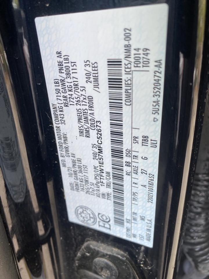 2021 Ford F-150 XLT CREW CAB STD BED 4WD SUPERCREW Photo
