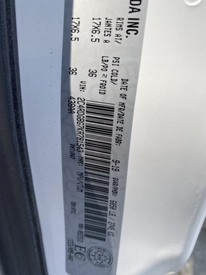 2019 Dodge Grand Caravan SXT 2WD Photo