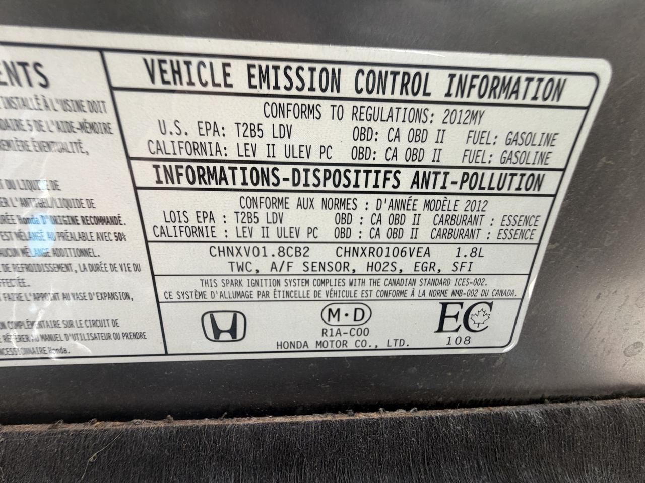 2012 Honda Civic LX Photo