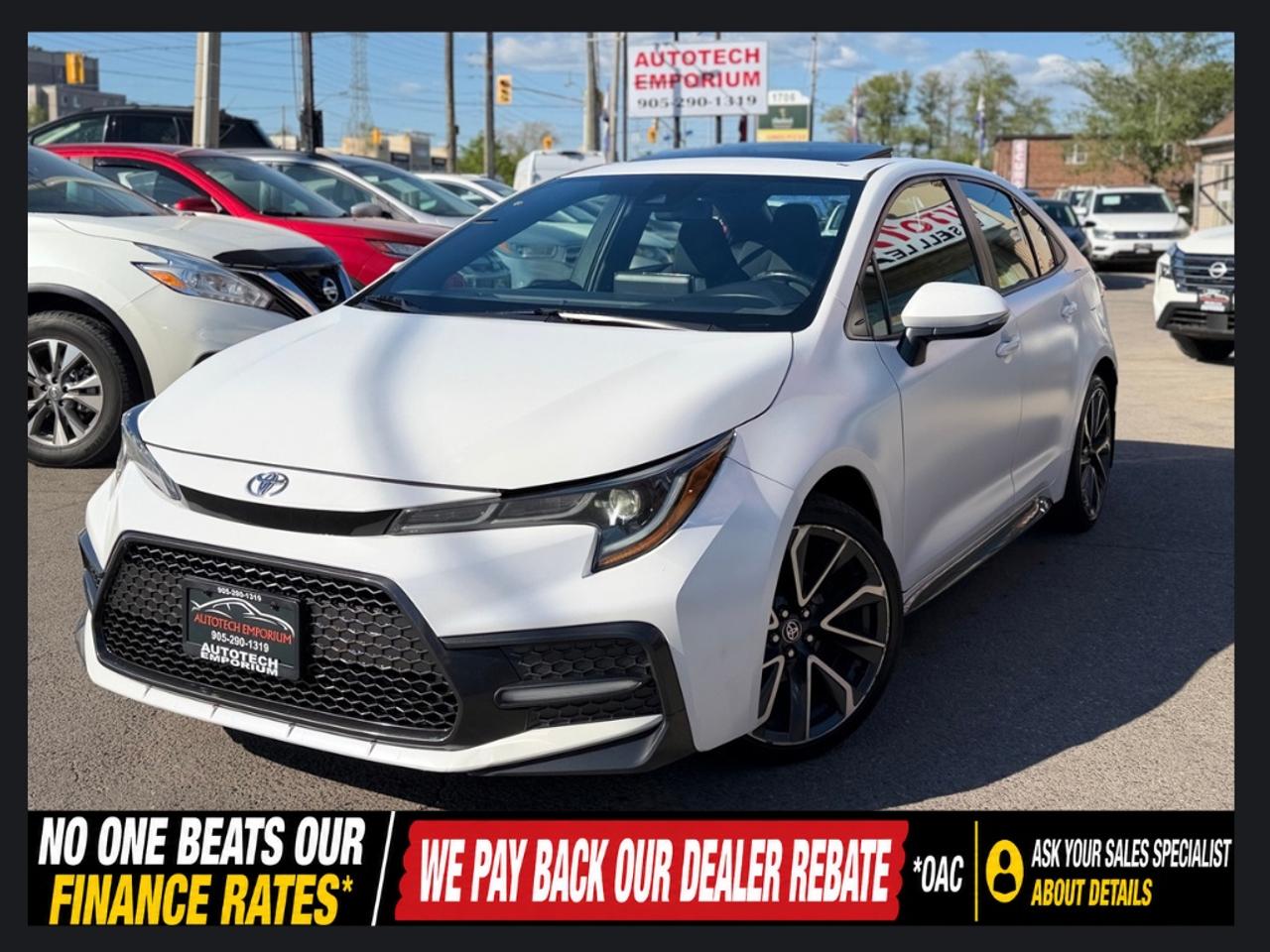 2020 Toyota Corolla SE Pearl White Sunroof   Htd Steering   Push Start Photo