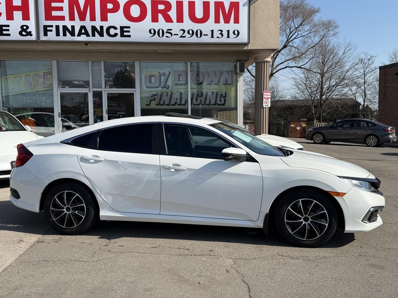 2020 Honda Civic EX Pearl white   Sunroof   Push Start   Honda Sens Photo