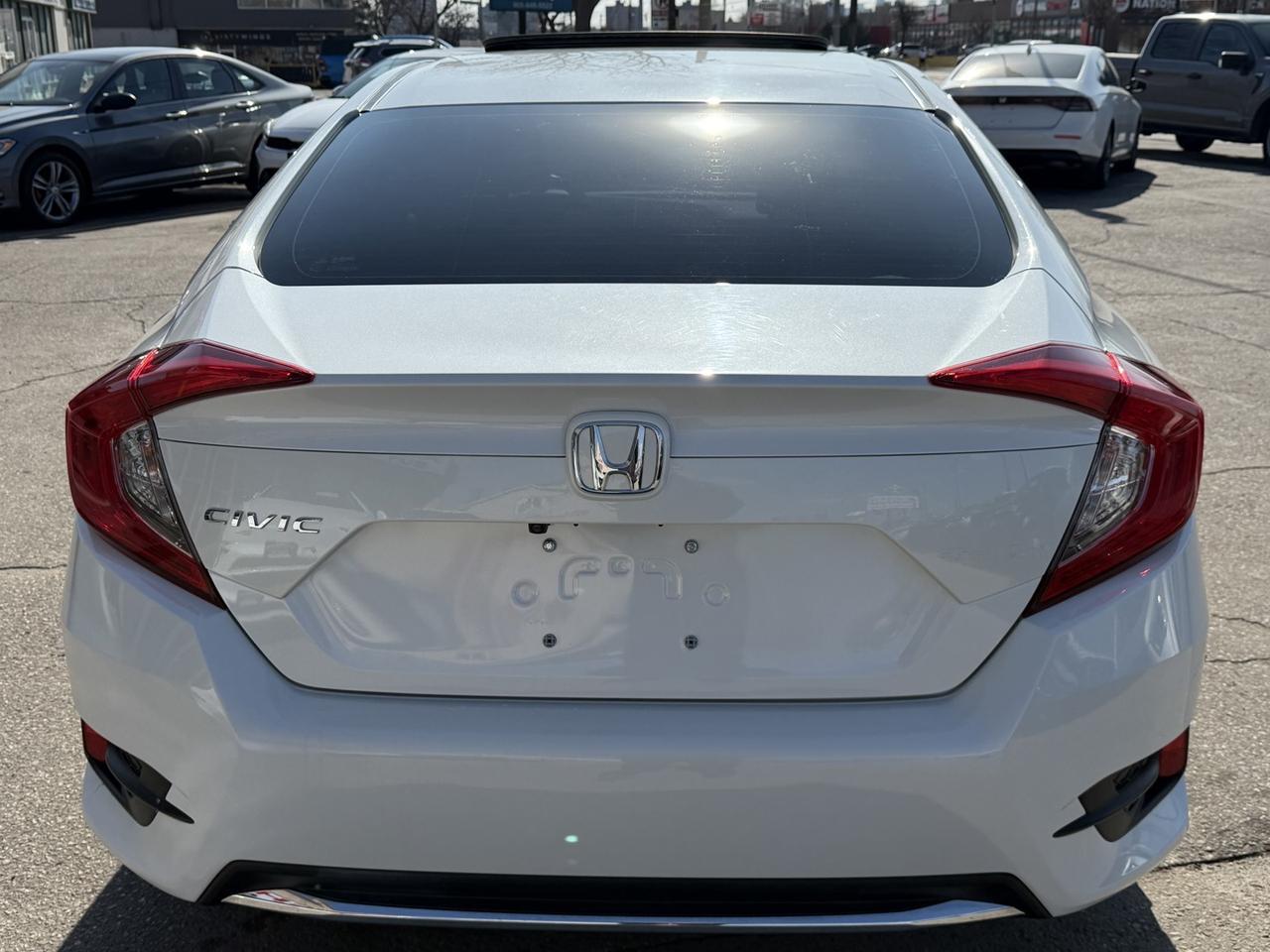 2020 Honda Civic EX Pearl white   Sunroof   Push Start   Honda Sens Photo2