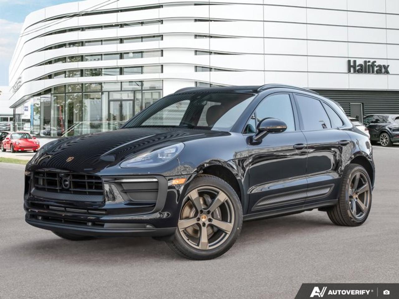 This 2026 Porsche Macan, now available at Porsche Of Halifax, is finished in Jet Black Metallic with a Standard Interior in Black and is equipped with a PDK transmission.*Powertrain and Drivetrain*2.0-litre turbocharged inline 4-cylinder engine producing 261 horsepower and 295 lb-ft of torquePDK transmissionPorsche Active All-Wheel Drive*Exterior*Jet Black MetallicPanoramic Roof System20 Macan Sport Wheels in Satin PlatinumAll-season tyres for 20-inch wheelsLED Headlights in Black incl. Porsche Dynamic Light System Plus (PDLS+)Roof Rails in High Gloss BlackTrailer Hitch without Tow BallWheel center caps with colored Porsche CrestUnder Door Puddle Light Projectors*Interior and Seating*Standard Interior in BlackPower Seats (14-way) with Memory PackageVentilated Seats (Front)Heated Seats (Rear)Heated GT Sport Steering Wheel in LeatherElectric Steering ColumnPorsche Crest on Headrests (Front)*Technology and Driver Assistance*BOSE® Surround Sound SystemLane Change Assist (LCA)Lane Keep Assist (LKA) incl. Traffic Jam AssistSurround ViewPreparation for Porsche DashcamThis Macan is configured with a balanced combination of everyday usability, comfort features, and advanced driver assistance systems.Visit www.porscheofhalifax.com or call (902)453-8800 to speak with a Porsche Sales Executive.