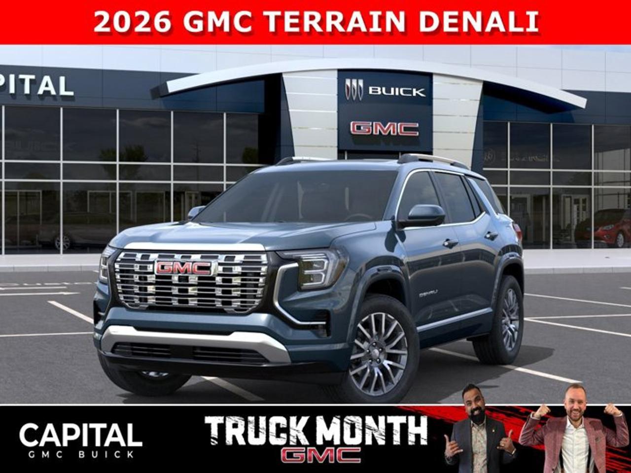 ALL-NEW 2026 GMC Terrain DENALI! It is fully loaded with Heated and Cooled Leather Seats, 360 CAM, Handsfree Liftgate, Panoramic Sunroof, Heated Rear Seats, Remote Start, Rear Camera Mirror, 15 diagonal GMC Premium Touchscreen, Wireless Charging, Adaptive Cruise Control, Power Sunroof, Heated Steering, Trailering Package, and so much more... Call now!!Ask for the Internet Department for more information or book your test drive today! Text 825-445-0521 for fast answers at your fingertips!AMVIC Licensed Dealer - Licence Number B1044900Disclaimer: All prices are plus taxes and include all cash credits and loyalties. See dealer for details. AMVIC Licensed Dealer # B1044900