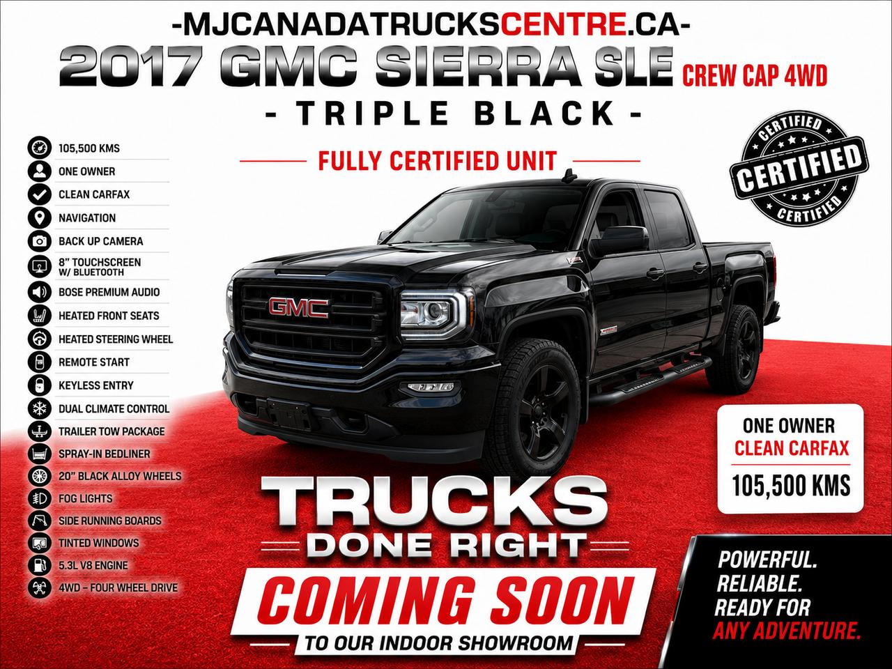2017 GMC Sierra 1500 SLE Crew Cab Triple Black Loaded Photo
