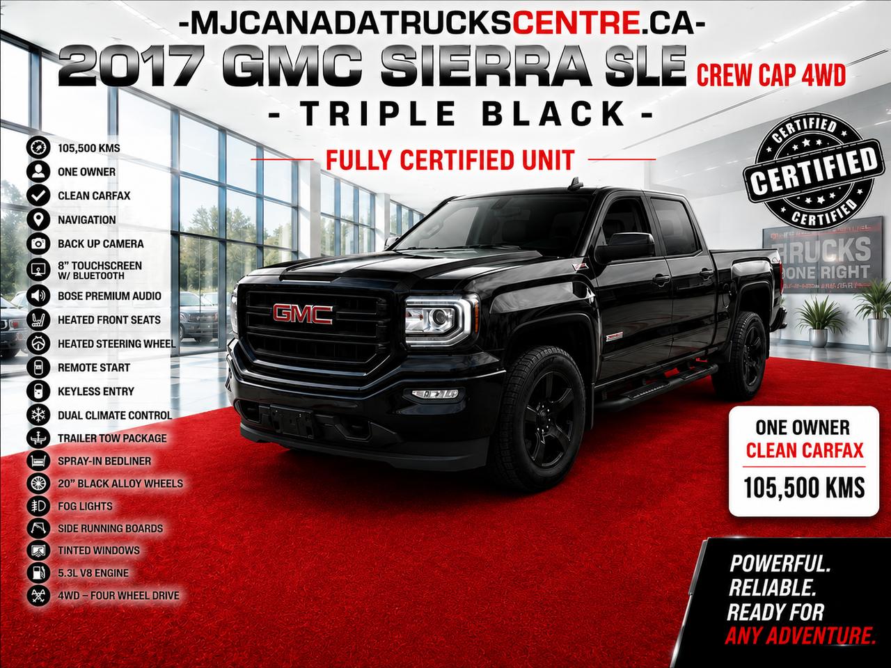2017 GMC Sierra 1500 Crew Cab SLE Elevation Pkg Triple Black Loaded