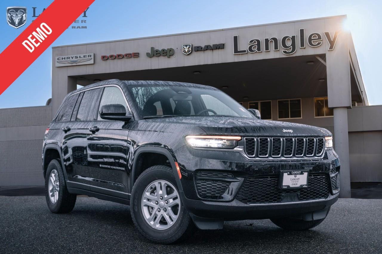 <p><strong>2024 Jeep Grand Cherokee Laredo 4x4</strong> The entry-point to the fifth-generation Grand Cherokee lineup, the Laredo trim offers a perfect balance of essential Jeep capability and modern safety tech in a sophisticated mid-size SUV package.</p><ul><li><p><strong>Engine:</strong> 3.6L Pentastar V6 with ESS </p><p></p></li><li><p><strong>Horsepower:</strong> 293 hp @ 6,400 rpm </p><p></p></li><li><p><strong>Torque:</strong> 260 lb-ft @ 4,000 rpm </p><p></p></li><li><p><strong>Max Towing:</strong> Up to 6,200 lbs (when properly equipped) </p><p></p></li><li><p><strong>Laredo Features:</strong> Uconnect® 5 with 8.4-inch touchscreen, 10.25-inch fully digital driver cluster, wireless Apple CarPlay®/Android Auto, and the Quadra-Trac I® Full-Time 4WD system. </p><p></p></li></ul><p>Come book a test drive at Langley Chrysler, conveniently located in Langley, British Columbia.</p><p></p>

<p>*All prices plus applicable taxes, applicable environmental recovery charges, documentation of $599 and full tank of fuel surcharge of $76 if a full tank is chosen. <br />Other protection items available that are not included in the above price:<br />Tire & Rim Protection and Key fob insurance starting from $599<br />Service contracts (extended warranties) for coverage up to 7 years and 200,000 kms starting from $599<br />Custom vehicle accessory packages, mudflaps and deflectors, tire and rim packages, lift kits, exhaust kits and tonneau covers, canopies and much more that can be added to your payment at time of purchase<br />Undercoating, rust modules, and full protection packages starting from $199<br />Financing Fee of $500 when applicable<br />Flexible life, disability and critical illness insurances to protect portions of or the entire length of vehicle loan</p>