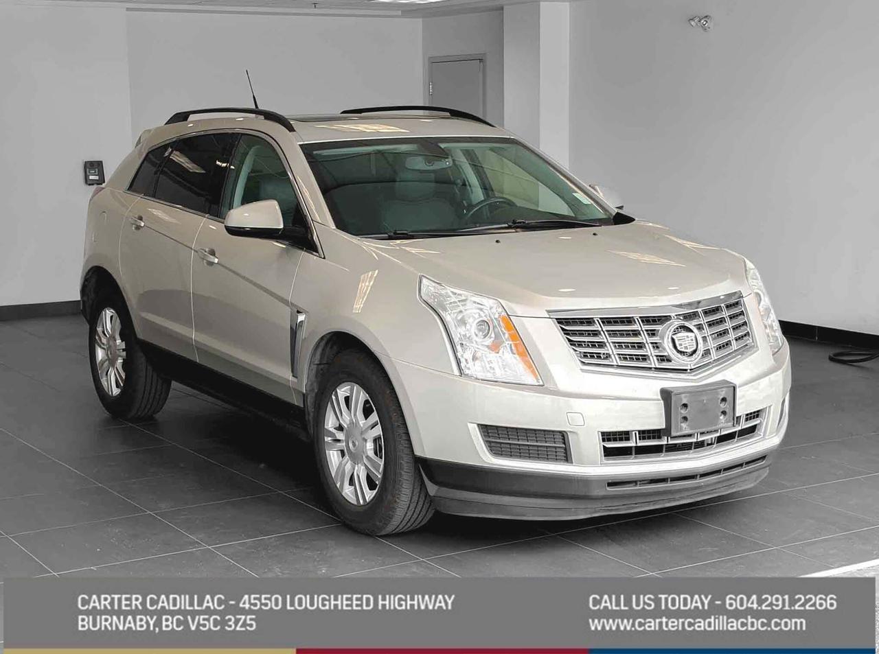 Experience premium comfort and confident performance in this 2013 Cadillac SRX Leather Collection FWD. Equipped with a powerful 3.6L V6 engine, this luxury SUV delivers a smooth and refined ride. Inside, enjoy leather seating surfaces, a spacious rear bench seat, and dual-zone automatic climate control for personalized comfort. Hill Start Assist and Trailer Sway Control add extra confidence on the road, whether commuting or heading out on a getaway. Stylish, practical, and well-appointed, this SRX is ready for your next adventure. Come take it for a test drive today and experience all this stylish vehicle has to offer!

WHY CARTER GM BURNABY?

- An unrivalled vehicle purchasing experience!
- Exceeding our loyal customers expectations since 1963
- 4.5 Google star rating (with 2,300+ customer reviews)
- Cargurus Top-rated Dealer 2025 Award
- Cargurus Top Value Dealer 2025 Award
- Peace of mind - 150-point vehicle inspection
- CARFAX - full vehicle service history - purchase with confidence!
- Vehicle trades welcome! Best price guaranteed!
- We provide upfront pricing, zero hidden fees, and 100% transparency
- Fast approvals and 99% acceptance rates (no matter your current credit status!)
- Multilingual staff (many languages spoken)
- Comfortable non-pressured environment with in-store television, WIFI and a childrens play area!
- In-store restaurant: fresh daily menu





Were here to help you drive the vehicle you want, the vehicle you deserve!
QUESTIONS? GREAT! WEVE GOT ANSWERS!
To speak with a friendly vehicle specialist - CALL NOW!
The advertised price includes all standard dealer fees and any applicable manufacturer or dealer incentives. It does not include applicable taxes, licensing, insurance, or optional products or services. Dealer fees will be clearly broken out and itemized on the bill of sale, maximum total of fees $595.00. Prices are shown in Canadian dollars. While we make every effort to ensure accuracy, vehicle details, pricing, options, and availability are subject to change without notice. Please confirm all information with dealership sales management before purchase. Dealer Code: 81129