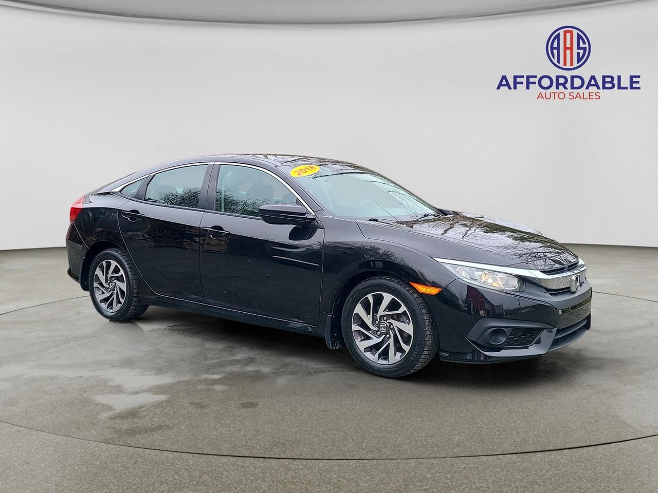 <p><strong>Affordable Auto Sales</strong><br><strong>Affordable 2018 Honda Civic LX! Low Kilometers!</strong><br><em><strong>&nbsp;</strong></em><br><em><strong>KEY HIGHLIGHTS!!!</strong></em><br>Great Deal + Easy Financing Available!<br>We price all of our vehicles below market value for a quick sale! Cash or financing options are available for qualified buyers.<br>&nbsp; &nbsp; &bull; &nbsp; &nbsp;Automatic Transmission<br>&nbsp; &nbsp; &bull; &nbsp; &nbsp;Auto, Front Wheel Drive, 2L 4cyl, Gas<br>&nbsp; &nbsp; &bull; &nbsp; &nbsp;Fresh oil change, or like-new oil.<br>&nbsp; &nbsp; &bull; &nbsp; &nbsp;Tires to match the season!<br>&nbsp; &nbsp; &bull; &nbsp; &nbsp;30 DAY Powertrain Warranty with Extended Options Available<br>&nbsp; &nbsp; &bull; &nbsp; &nbsp;Only 80,000 Kilometres!<br>&nbsp; &nbsp; &bull; &nbsp; &nbsp;Brand new 2-year inspection &ndash; Fully certified!<br>&nbsp; &nbsp; &bull; &nbsp; &nbsp;Delivery available anywhere in Atlantic Canada!</p><p><br><em><strong>FINANCING AVAILABLE!!!</strong></em></p><p>Submit Your Application at www.affordableautosales.ca (http://www.affordableautosales.ca/)</p><p>Call / Text: 902-890-9423<br>Email: info@affordableautosales.ca</p>