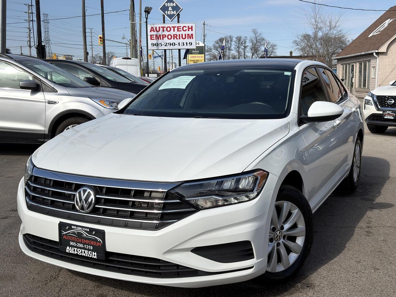 2021 Volkswagen Jetta Highline Pearl White   Sunroof   Leather   Push St Photo0