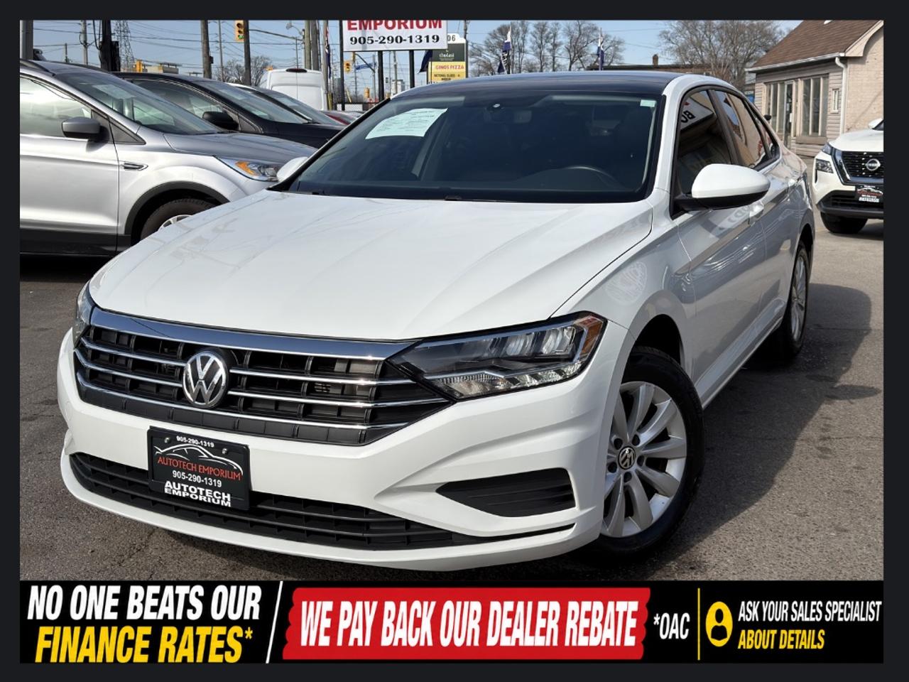 2021 Volkswagen Jetta Highline Pearl White   Sunroof   Leather   Push St Photo0