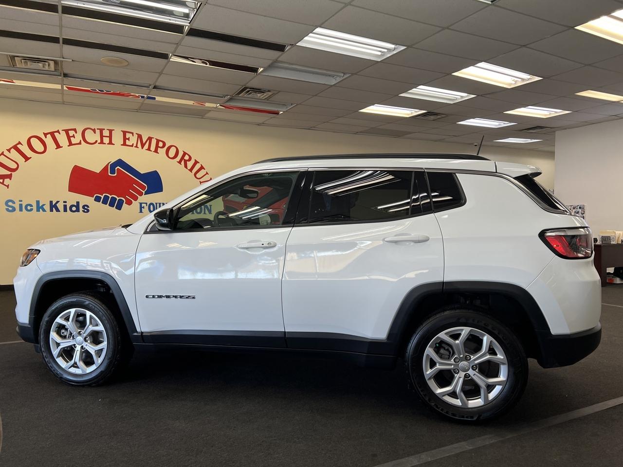 2024 Jeep Compass North 4X4 Pearl White   Htd Seats   Remote Start Photo2