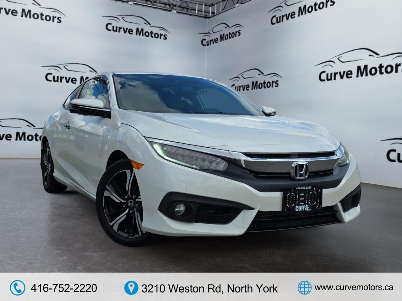 2017 Honda Civic Coupe 2dr Touring * LEATHER / ROOF / CARPLAY / CAMERA / Photo0