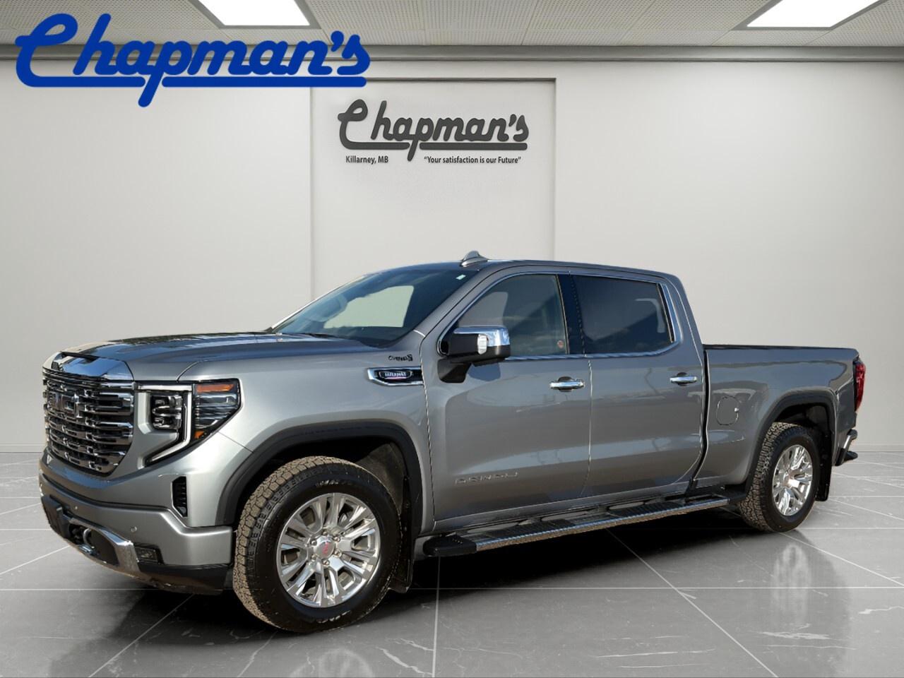 Built for hard work and easy comfort, this 2025 GMC Sierra 1500 Crew Cab Standard is a smart choice for drivers who want a capable full-size pickup with useful everyday features. Offered by Chapman Chevrolet Buick GMC in Killarney, this used truck shows 53,288 km and pairs a Silver exterior with a Black interior for a clean, professional look.

With four full doors, 4×4 traction, and an automatic transmission, this 2025 GMC Sierra 1500 Crew Cab Standard is ready for job sites, highway travel, and weekend hauling. Its strong stance is matched by practical equipment, including alloy wheels, a tilting platform, and a backup camera that helps make daily driving and loading tasks easier.

FEATURES OF THE Sierra 1500 Crew Cab Standard
»» Full-size crew cab with four doors
»» Silver exterior with black interior
»» Automatic transmission with 4×4 traction
»» 53,288 km on the odometer

TRUCK FEATURES
»» Tilting platform adds useful work versatility
»» Four-wheel drive supports tough road conditions
»» Crew cab adds passenger-friendly cabin space
»» Pickup design suits work and recreation

ADVANCED SAFETY FEATURES
»» Backup camera helps with reversing confidence
»» Front air conditioning supports driver alertness
»» Four-door layout improves passenger access
»» Cruise control supports steady highway driving

PERFORMANCE AND EFFICIENCY
»» Automatic transmission delivers smooth daily operation
»» 4×4 traction boosts all-season capability
»» Strong pickup design suits varied tasks
»» Balanced power for work and travel

COMFORT AND CONVENIENCE
»» Heated seats add welcome cold-weather comfort
»» Power adjustable seats aid driving position
»» Power windows offer easy cabin control
»» Remote starter helps in cold mornings

TECHNOLOGY AND CONNECTIVITY
»» Bluetooth integration supports hands-free communication
»» Smart device integration keeps apps accessible
»» Satellite radio expands entertainment choices
»» Keyless entry adds everyday convenience

CARGO SPACE
»» Pickup bed supports tools and gear
»» Tilting platform helps loading flexibility
»» Crew cab stores passengers and items
»» Useful layout suits workday demands

WHAT OTHER OWNERS LIKE
»» Comfortable ride for a full-size truck
»» Confident 4×4 traction in rough weather
»» Spacious crew cab for family use
»» Easy tech features for daily driving

This used GMC pickup brings together the capability truck buyers want with the features drivers use every day. Heated seats, remote starter, power adjustable seats, and power windows help make each trip more comfortable, while Bluetooth integration and smart device integration keep you connected without adding clutter to the cabin.

The silver finish gives this truck a sharp, professional presence that looks right at home at the work site or in the driveway. Alloy wheels add a refined touch, and the black interior creates a durable, easy-to-live-with environment. Cruise control also helps reduce fatigue on longer drives, making this truck a strong fit for commuting, travel, and regular business use.

For buyers shopping at Chapman Chevrolet Buick GMC in Killarney, this 2025 GMC Sierra 1500 Crew Cab Standard offers proven utility, practical comfort, and the confidence of 4×4 capability. It is well equipped with the features listed, and it delivers the space, convenience, and everyday flexibility that make a full-size GMC truck such a dependable choice.

This 2025 GMC Sierra 1500 Crew Cab Standards VIN is: 3GTUUGE84SG122484.