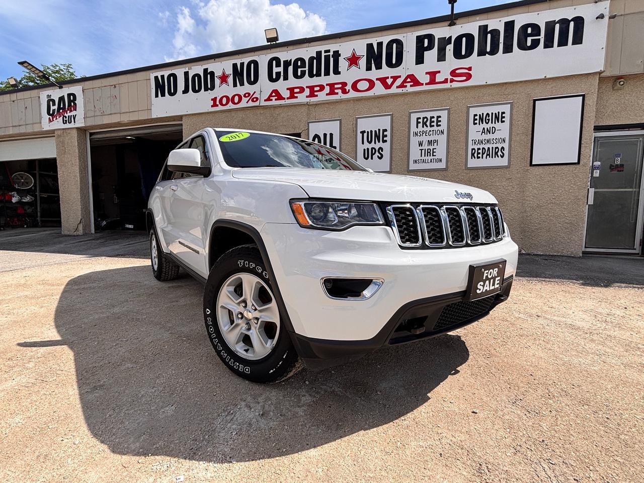 <p>🚙 2017 Jeep Grand Cherokee Laredo 4WD &ndash; 4DR SUV | 3.6L V6 | Rugged & Comfortable 🚙<br>✔️ 4x4 | ✔️ Spacious | ✔️ All-Season Capability</p><p>📍 Dealer#4660<br>📍 Stock#: HC886350<br>📍 VIN#: 1C4RJFAG9HC886350</p><p>💰 Financing Available &ndash; All Credit Types Welcome!</p><p>This 2017 Jeep Grand Cherokee Laredo 4WD is a versatile SUV built for comfort, road trips, and Manitoba winters. Finished in white, it offers classic Jeep styling with strong capability and a smooth ride for everyday driving.</p><p>Powered by the proven 3.6L V6 engine, this Grand Cherokee delivers reliable performance with 4WD confidence whether youre driving in the city or tackling snowy roads.</p><p>📍 The Car Guy Inc.<br>2850 Dugald Rd, Winnipeg, MB<br>📞 (204) 255-1297<br>💰 Financing Available &ndash; All Credit Types Welcome!</p><p>🔹 Vehicle Details:<br>&bull; Engine: 3.6L 6-Cylinder<br>&bull; Transmission: Automatic<br>&bull; Drivetrain: 4WD<br>&bull; Trim: Laredo<br>&bull; Exterior: White</p><p>🔹 Comfort & Interior:<br>✔️ Heated front seats<br>✔️ Dual-zone climate control<br>✔️ Comfortable cloth interior<br>✔️ Spacious rear seating<br>✔️ Rear cargo space<br>✔️ Adjustable steering wheel</p><p>🔹 Technology & Convenience:<br>✔️ Touchscreen infotainment system<br>✔️ Bluetooth connectivity<br>✔️ Backup camera<br>✔️ Cruise control<br>✔️ Power windows, locks & mirrors<br>✔️ Steering wheel controls</p><p>🔹 Safety & Capability:<br>✔️ 4WD system<br>✔️ Stability & traction control<br>✔️ ABS braking system<br>✔️ Multiple airbags<br>✔️ Hill start assist<br>✔️ Great towing capability</p><p>💥 A dependable SUV with comfort, capability, and Jeep confidence&mdash;perfect for families, commuting, and year-round driving!</p><p>📞 Contact us today to book your test drive!</p><p>🕒 Visit The Car Guy<br>Monday to Friday &bull; 10:00 AM &ndash; 6:00 PM<br>Saturday &bull; 10:00 AM &ndash; 5:00 PM<br>Sunday &bull; Closed</p><p>⚠️ IMPORTANT FEATURE DISCLAIMER ⚠️<br>Please note: The features listed above are auto-generated using the vehicle&rsquo;s VIN. While we strive for accuracy, actual features may vary by vehicle. Please confirm all details with the dealership, as the listed features are not guaranteed.</p>