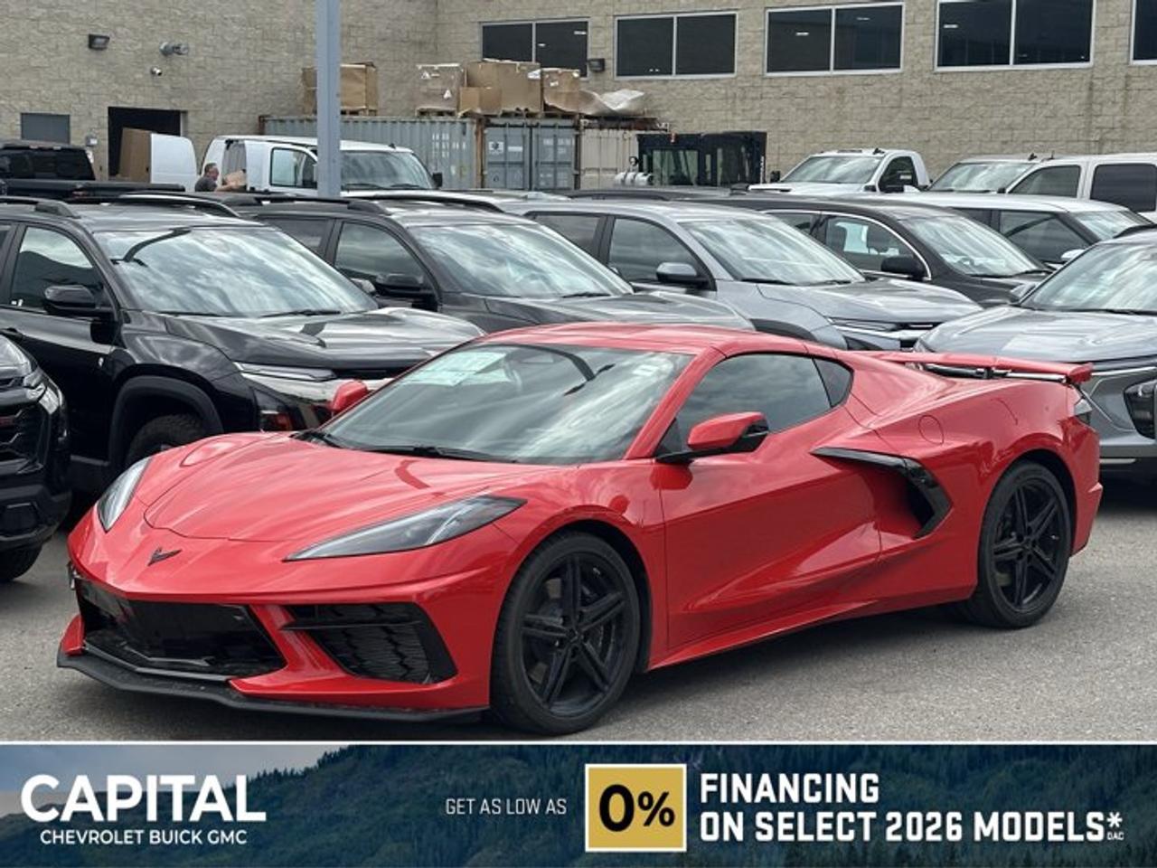 This Chevrolet Corvette delivers a Gas V8 6.2L/ engine powering this Automatic transmission. WHEELS, 19 X 8.5 (48.3 CM X 21.6 CM) FRONT AND 20 X 11 (50.8 CM X 27.9 CM) REAR 5-SPLIT-SPOKE GLOSS BLACK FORGED ALUMINUM, TRANSMISSION, 8-SPEED DUAL CLUTCH, INCLUDES MANUAL AND AUTO MODES (STD), STEALTH INTERIOR TRIM PACKAGE dark finish aluminum trim.* This Chevrolet Corvette Features the Following Options *BATTERY PROTECTION PACKAGE , SEAT BELT COLOUR, TORCH RED, LPO, DARK STEALTH CROSSED FLAGS EMBLEM, FRONT Genuine Corvette Accessory, EXHAUST TIPS, BLACK, ENGINE, 6.2L V8 DI, HIGH-OUTPUT Variable Valve Timing (VVT), Active Fuel Management (AFM) (490 hp [365.4 kW] @ 6450 rpm, 465 lb-ft of torque [627.8 N-m] @ 5150 rpm) (STD), 2LT PREFERRED EQUIPMENT GROUP includes standard equipment, Wireless Phone Charging 2 wireless charging pads for phone or portable devices, located on centre console and between seatbacks, Wireless Apple CarPlay/Wireless Android Auto, Wipers, front intermittent, Windows, power with driver and passenger Express-Down/Up.* Stop By Today *Stop by Capital Chevrolet Buick GMC Inc. located at 13103 Lake Fraser Drive SE, Calgary, AB T2J 3H5 for a quick visit and a great vehicle!